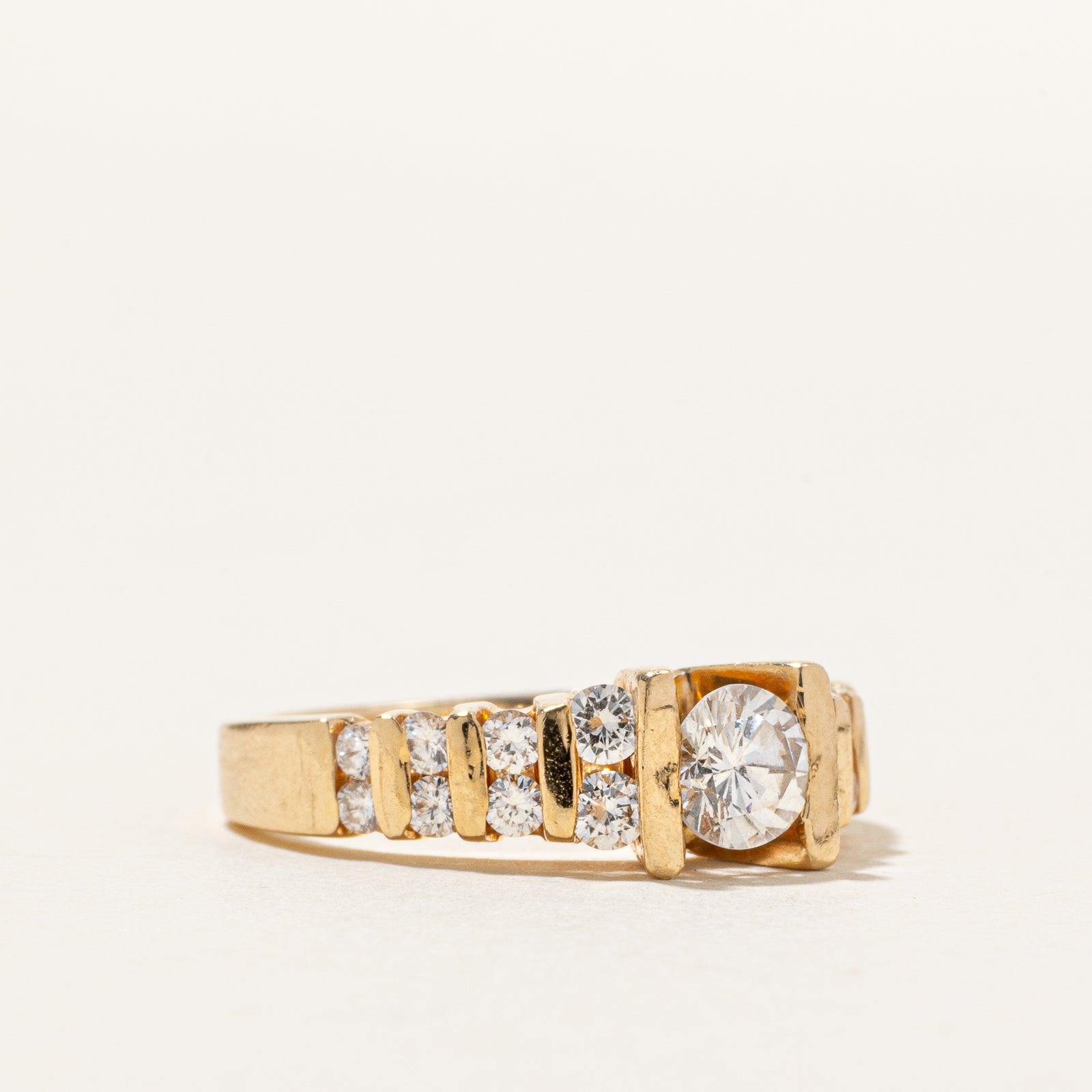 Channel Set Diamond Engagement Ring | 0.75ctw | SZ 5