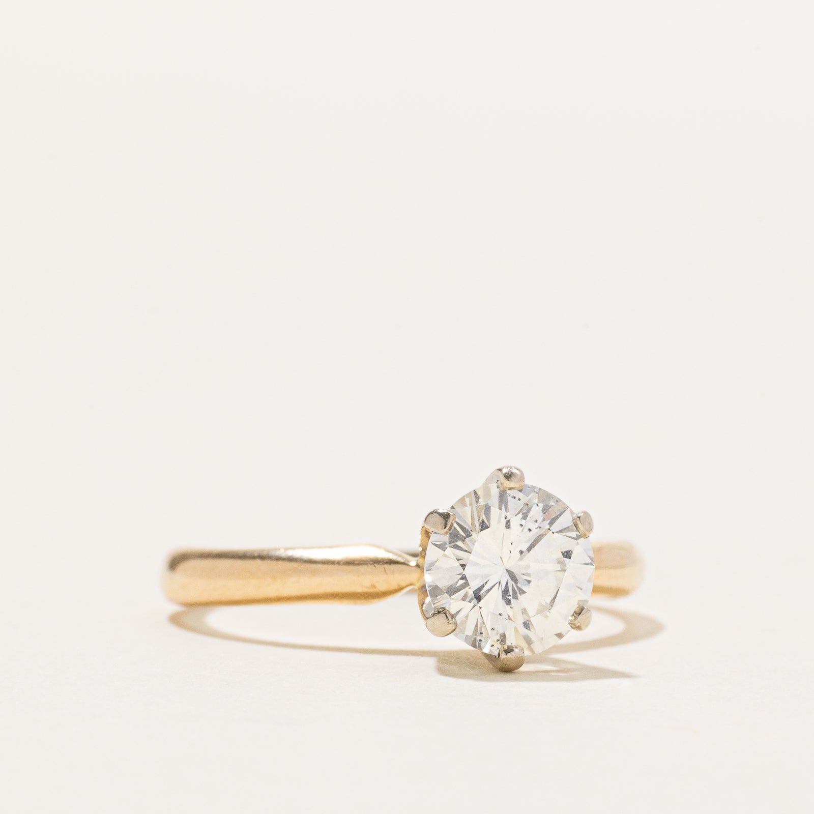 Solitaire Six Prong Diamond Engagement Ring | 1.00ct SI2/I1 J/K | SZ 6