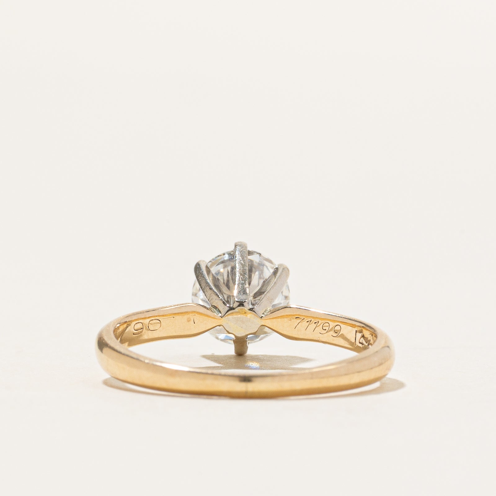 Solitaire Six Prong Diamond Engagement Ring | 1.00ct SI2/I1 J/K | SZ 6