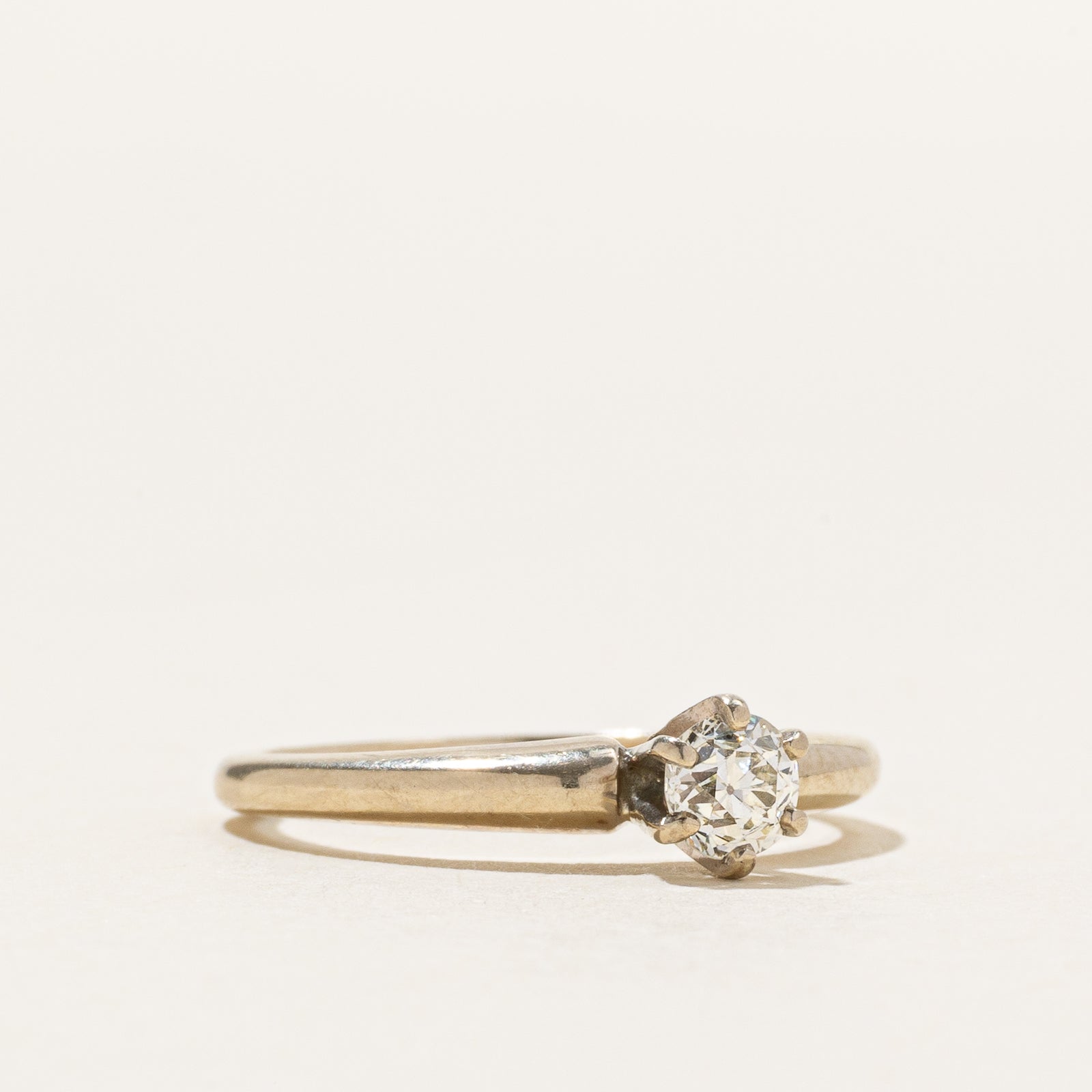 Old European Cut Six Prong Diamond Ring | 0.36ct | SZ 5