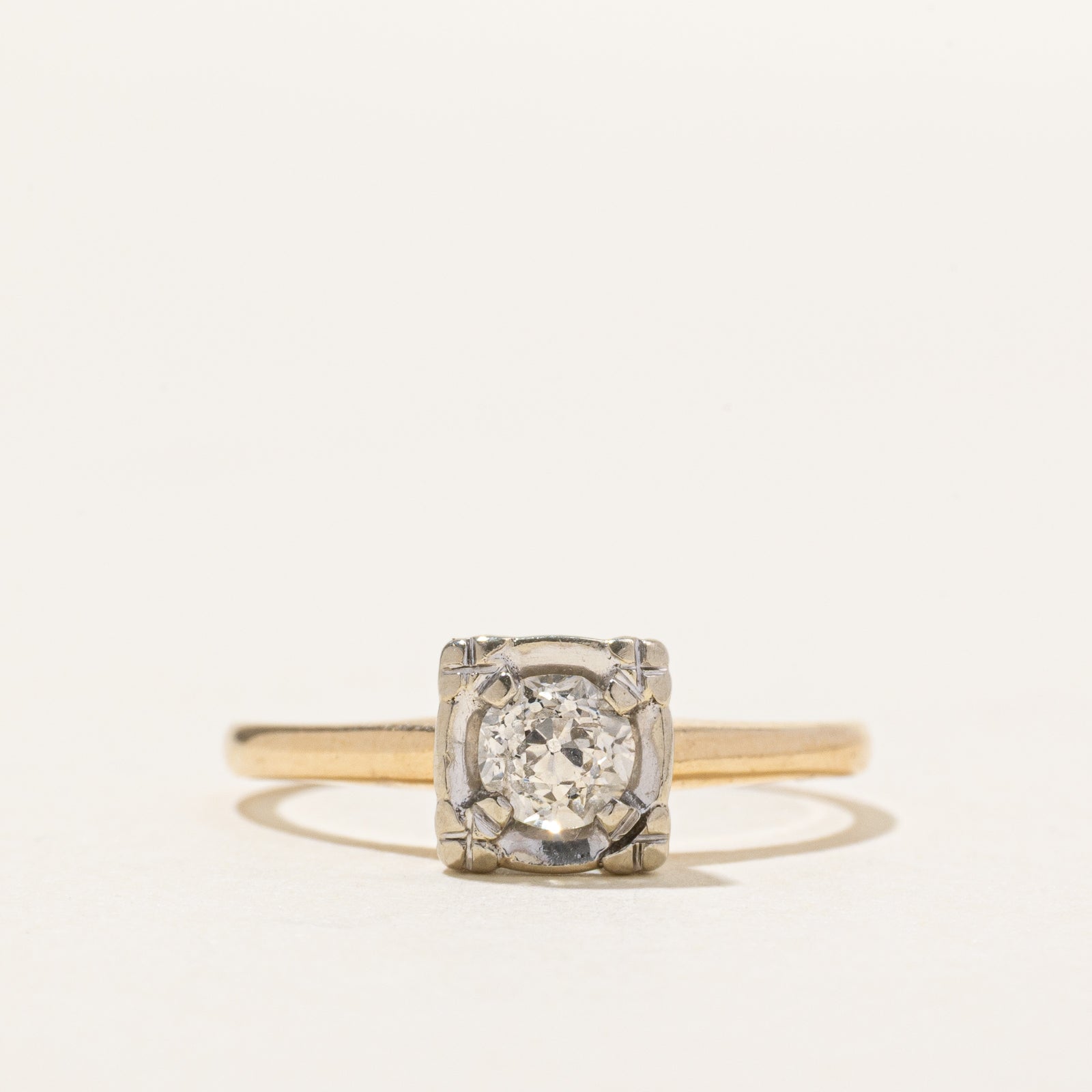 Old European Cut Diamond Engagement Ring | 0.38ct | SZ 6.75