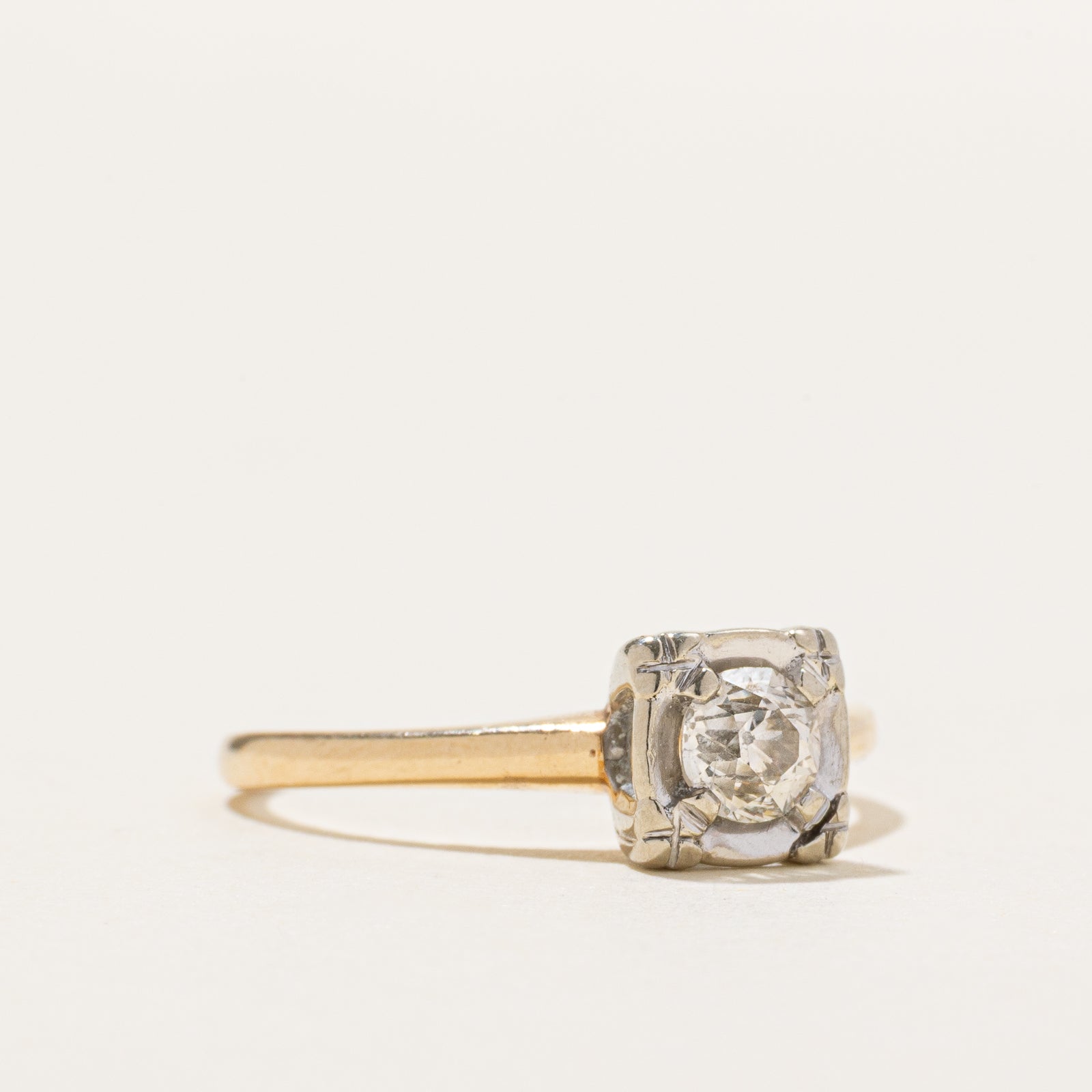 Old European Cut Diamond Engagement Ring | 0.38ct | SZ 6.75