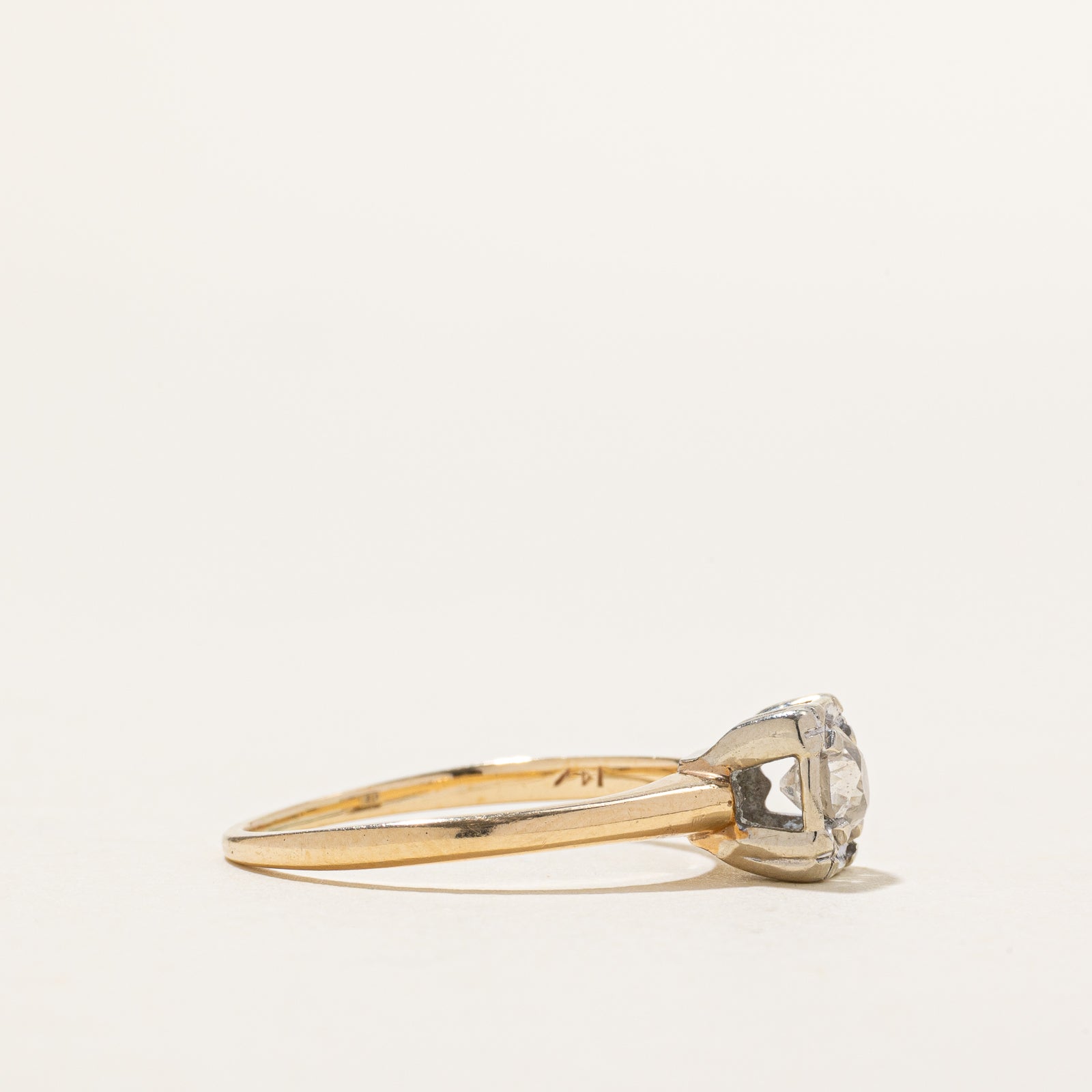 Old European Cut Diamond Engagement Ring | 0.38ct | SZ 6.75