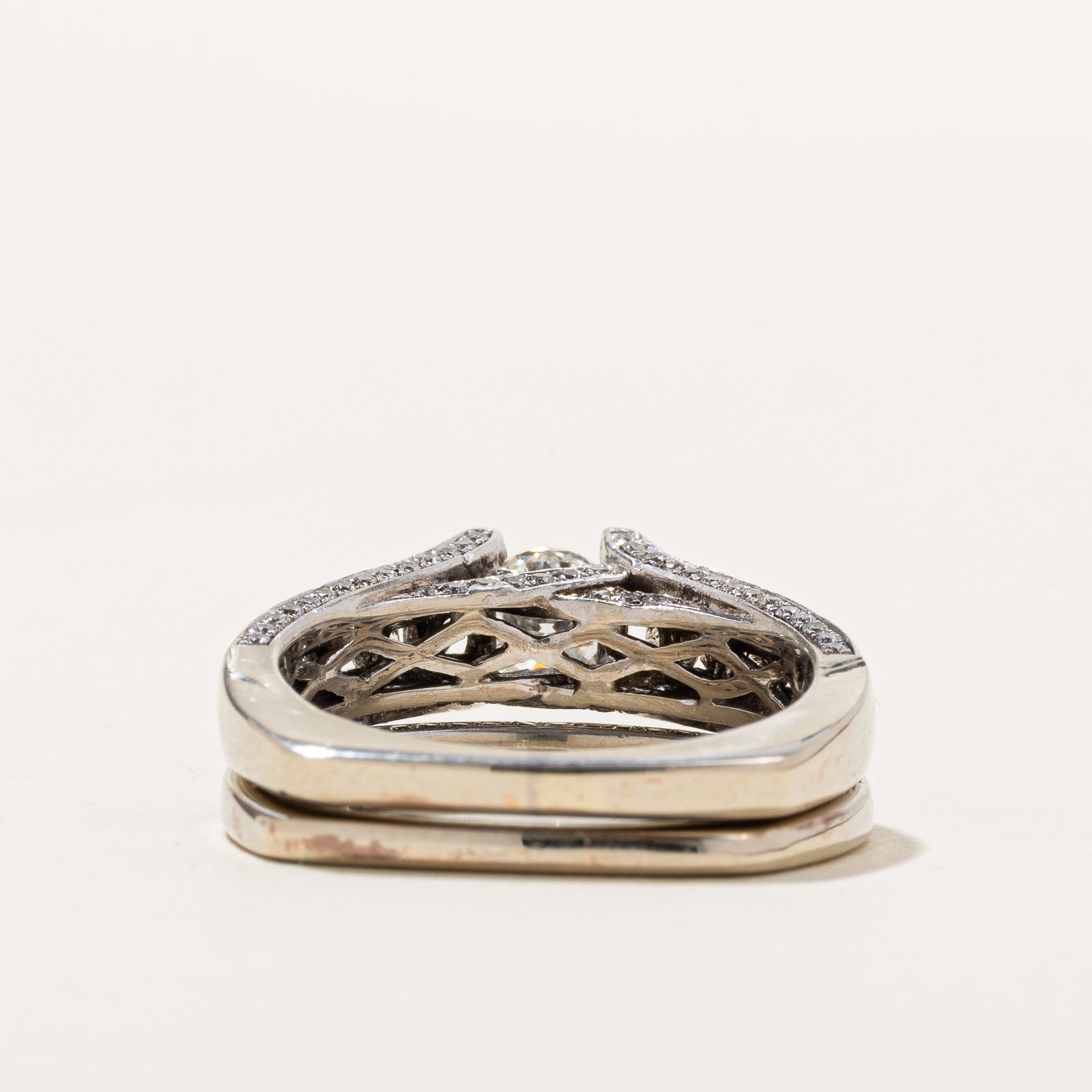 Diamond Tapered Wedding Ring Set | 1.16ctw | SZ 6.5