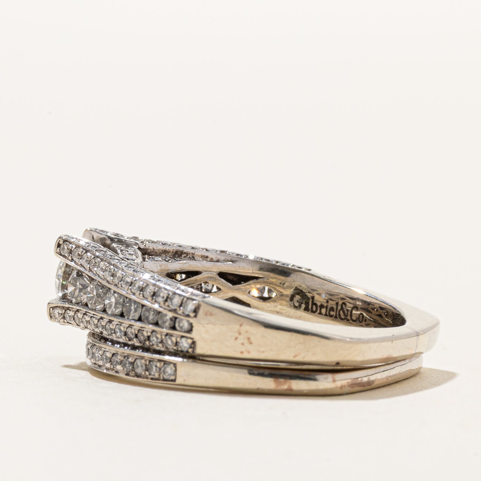 Diamond Tapered Wedding Ring Set | 1.16ctw | SZ 6.5