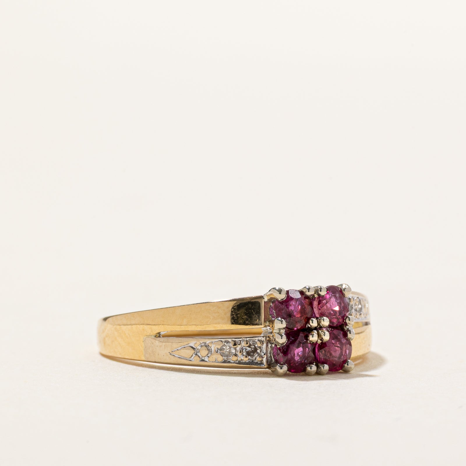 Birmingham Ruby & Diamond Ring | 0.50ctw, 0.04ctw | SZ 7.5