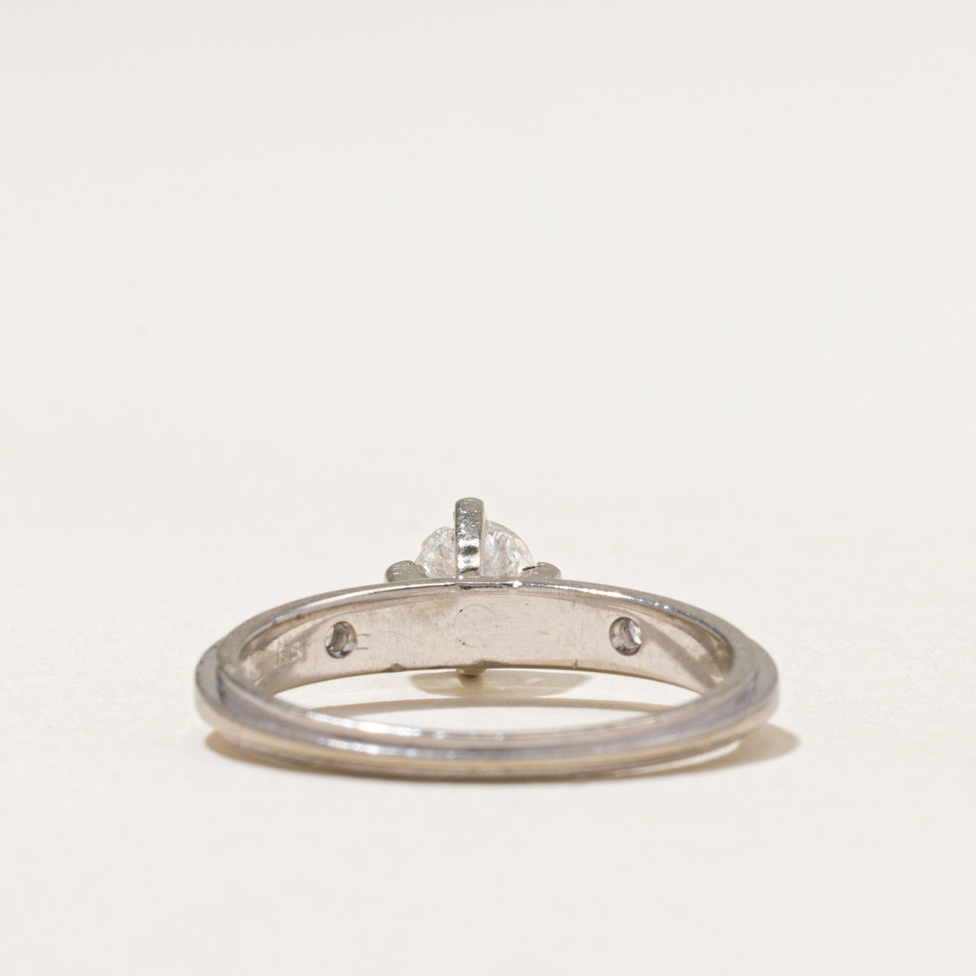 High Set Diamond Accented Textured Ring | 0.32ctw | SZ 5