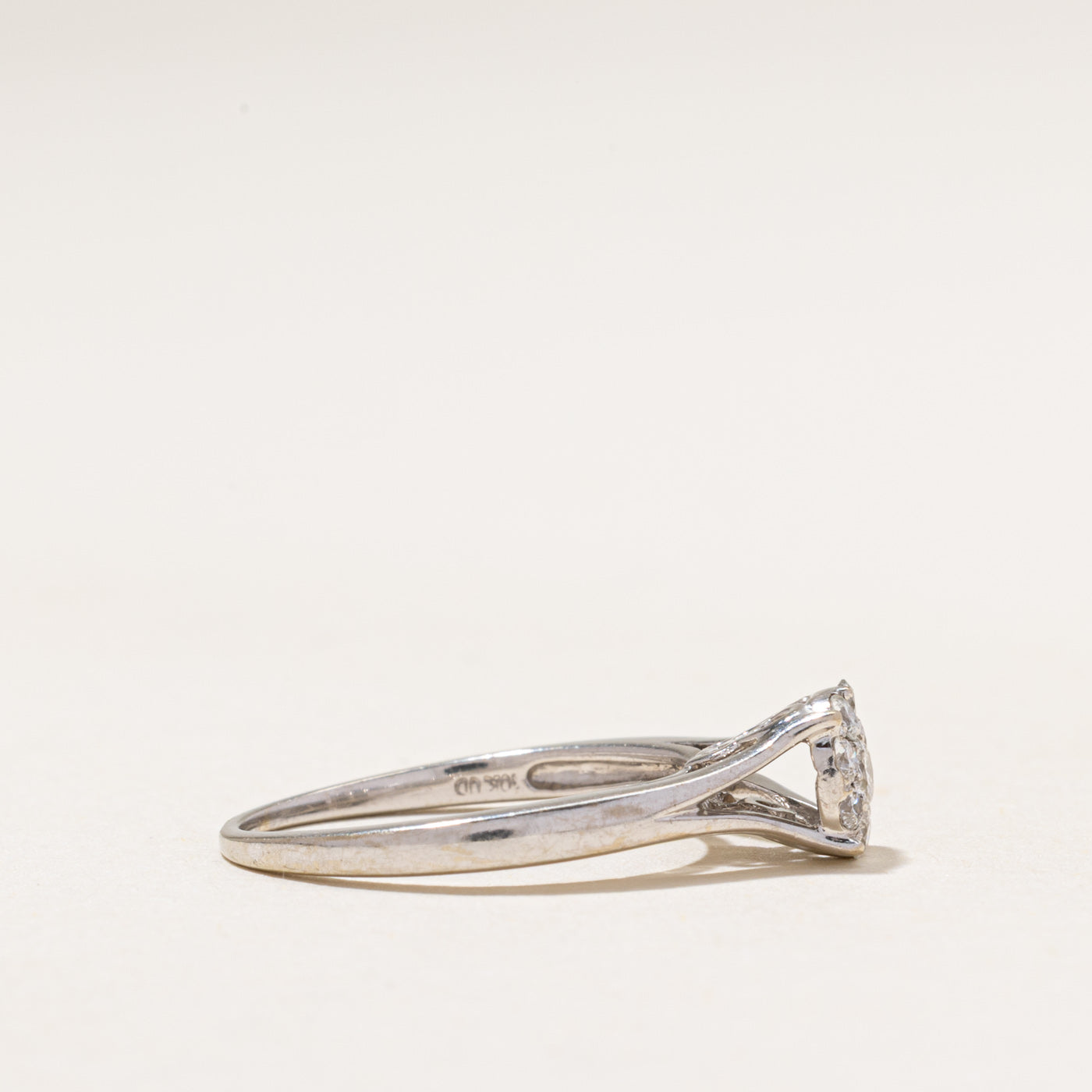 Diamond Halo Open Shank Ring | 0.29ctw | SZ 6
