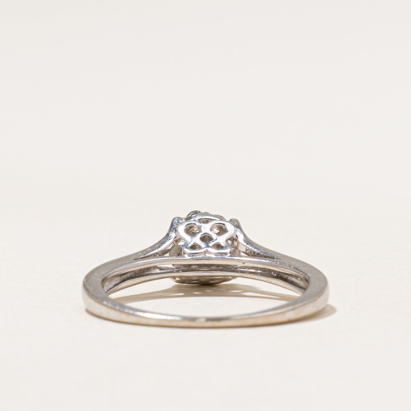 Diamond Halo Open Shank Ring | 0.29ctw | SZ 6