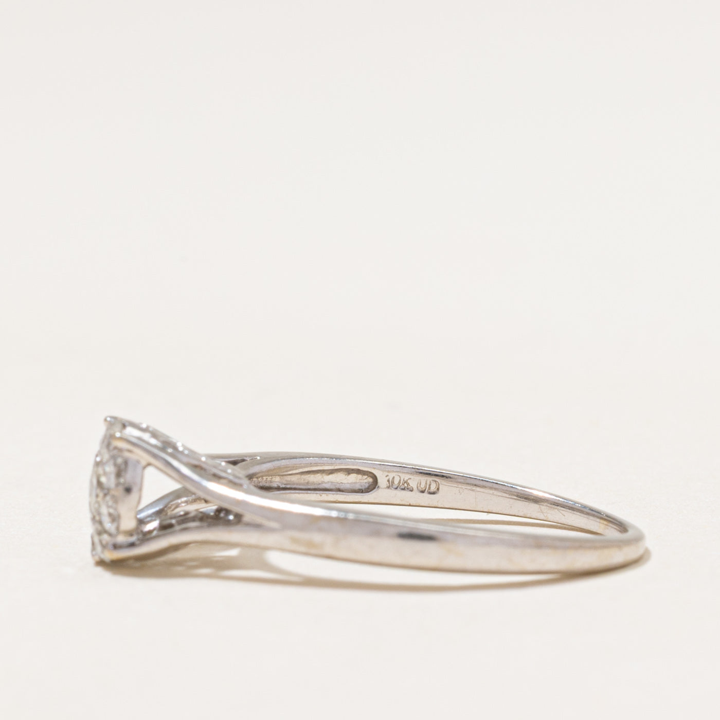 Diamond Halo Open Shank Ring | 0.29ctw | SZ 6