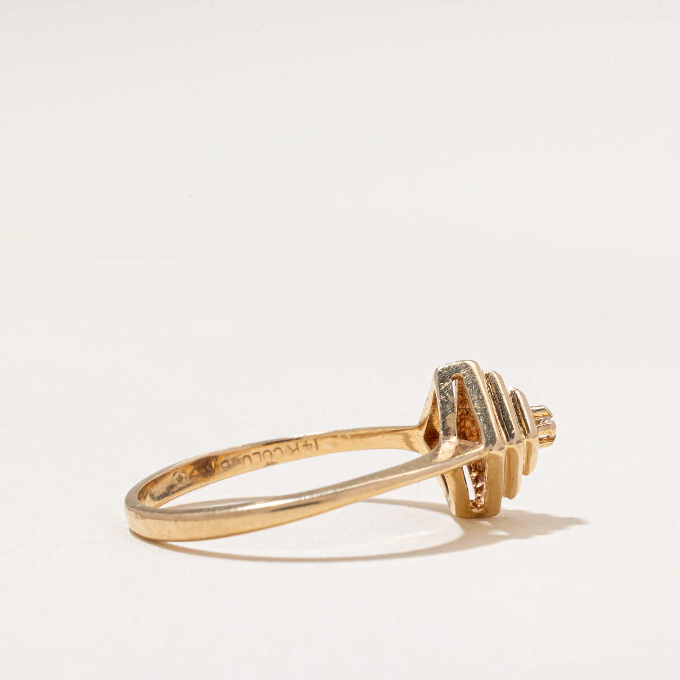 Single Stone Diamond Geometric Ring | SZ 7.25