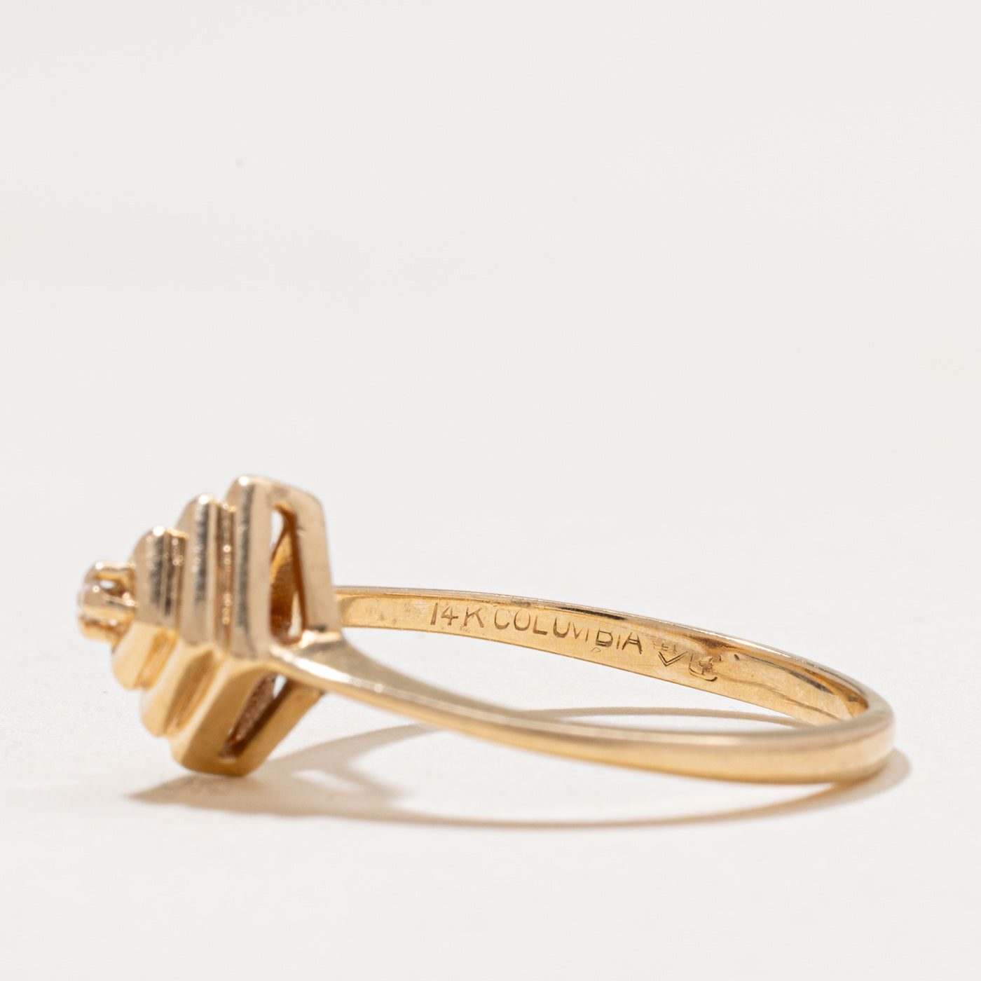 Single Stone Diamond Geometric Ring | SZ 7.25