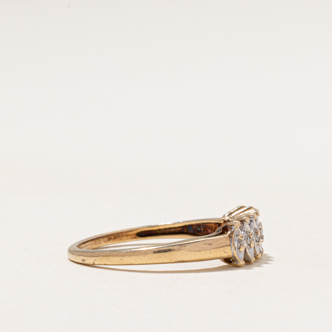 10k Diamond Marquise Design Ring | 0.04ctw | SZ 6.5