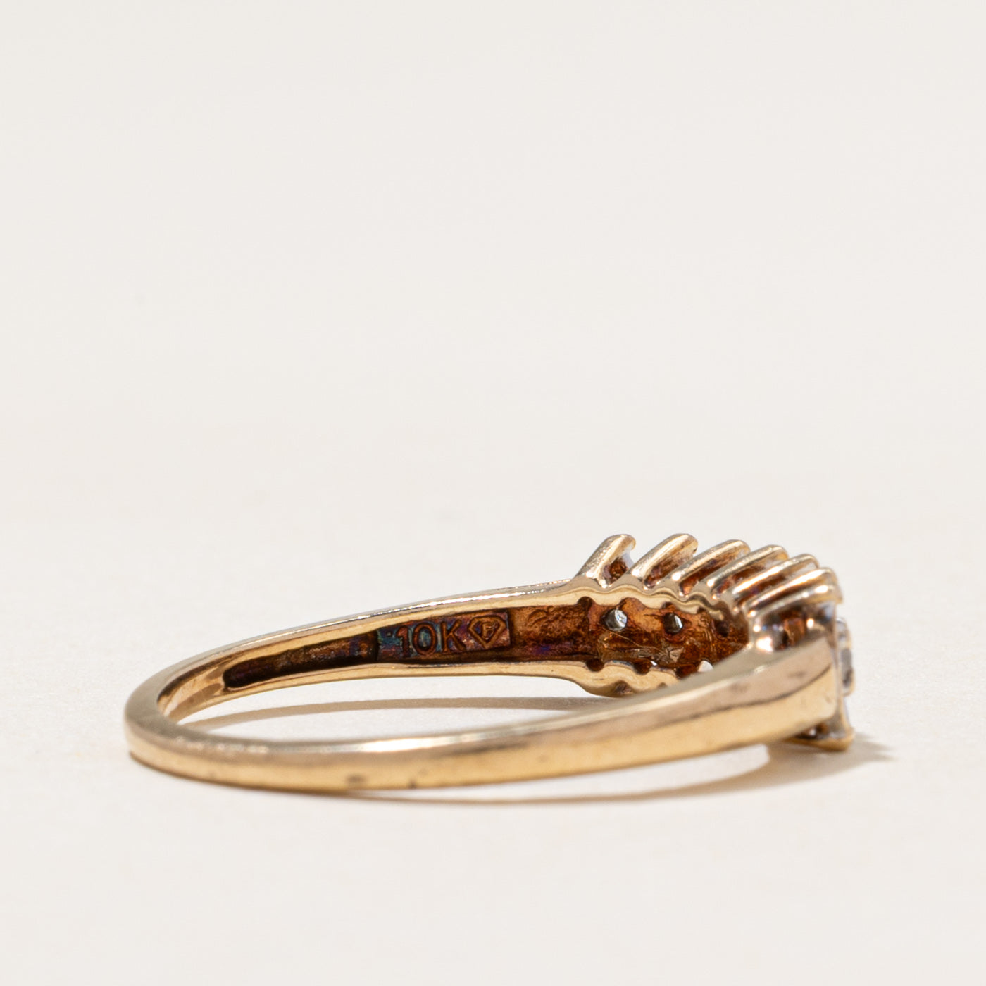 10k Diamond Marquise Design Ring | 0.04ctw | SZ 6.5