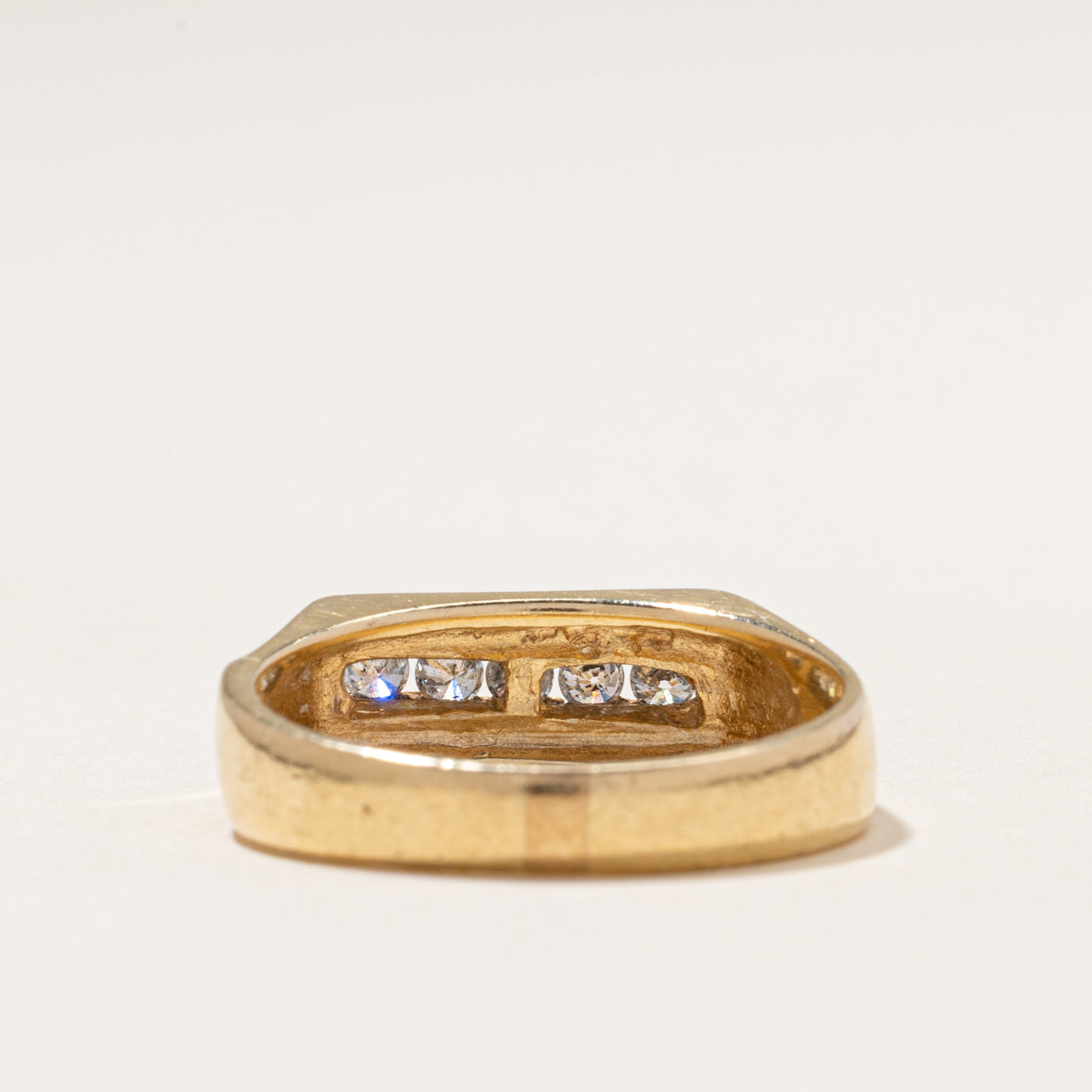 Channel Set Diamond Signet Ring | 0.27ctw | SZ 10