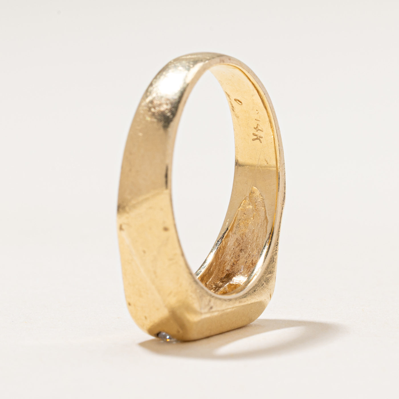 Channel Set Diamond Signet Ring | 0.27ctw | SZ 10