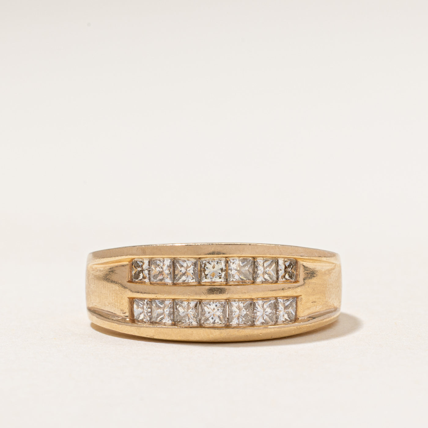 Channel Set Double Row Diamond Ring | 1.20ctw | SZ 10