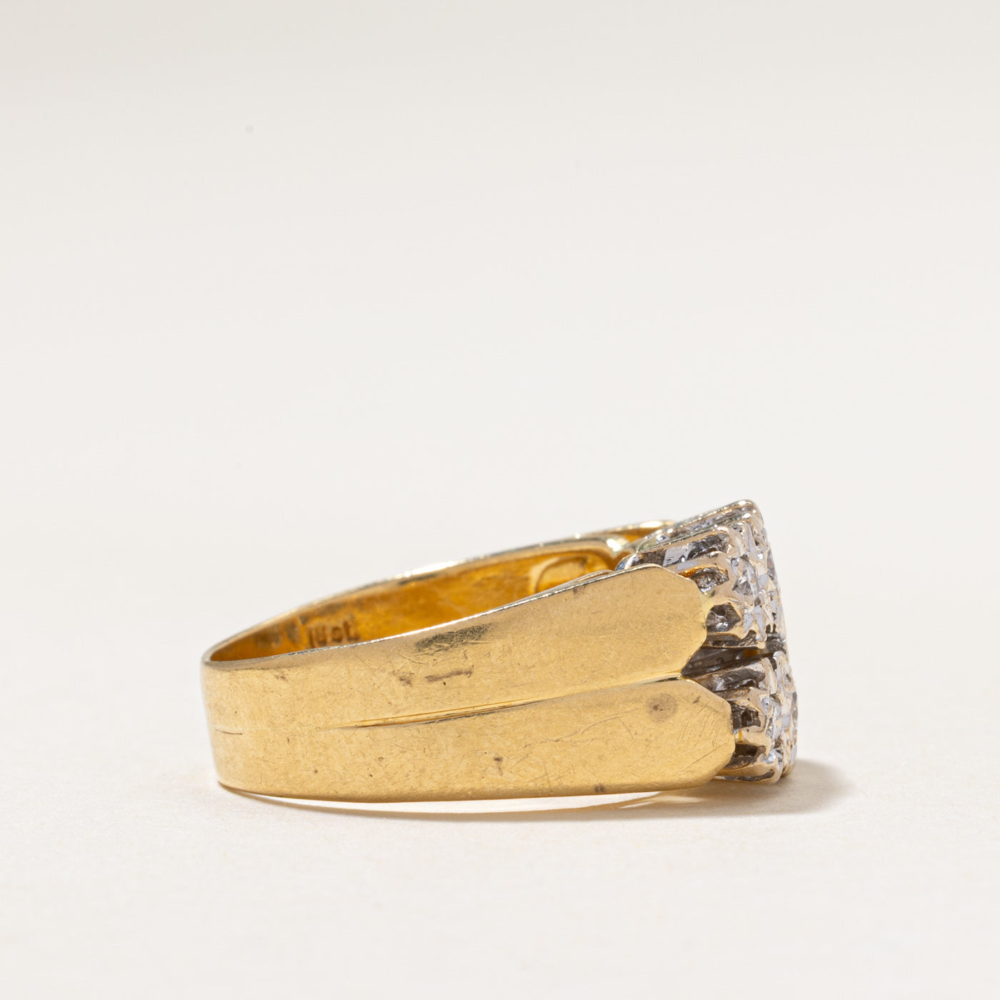 Double Row Diamond Starburst Ring | 0.40ctw | SZ 7.25