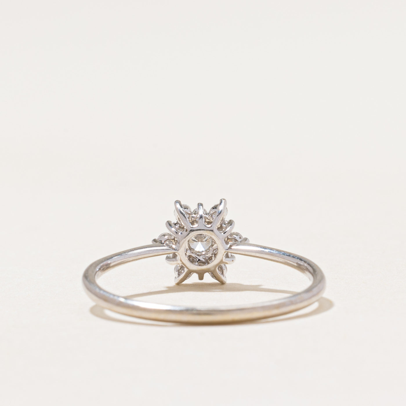 18k Diamond Petal Halo Ring | 0.23ctw | SZ 6.25