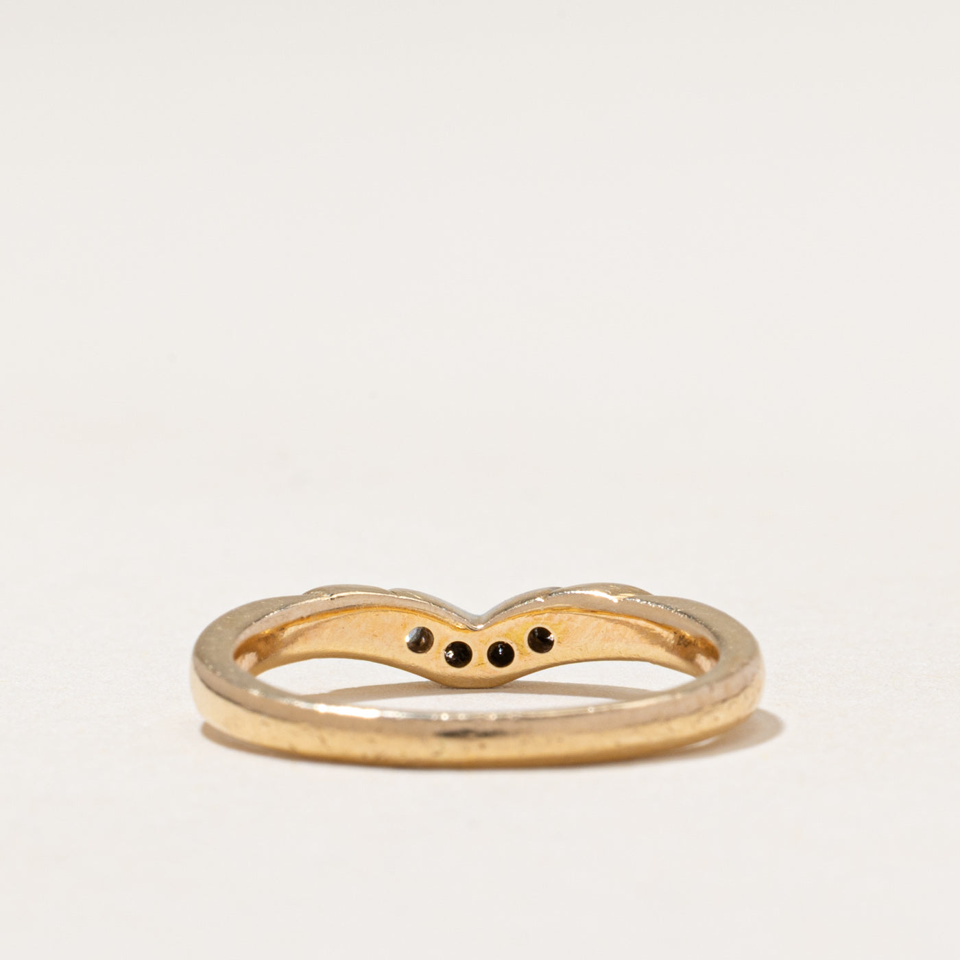 Two Tone Diamond Contour Ring | 0.08ctw | SZ 5.75