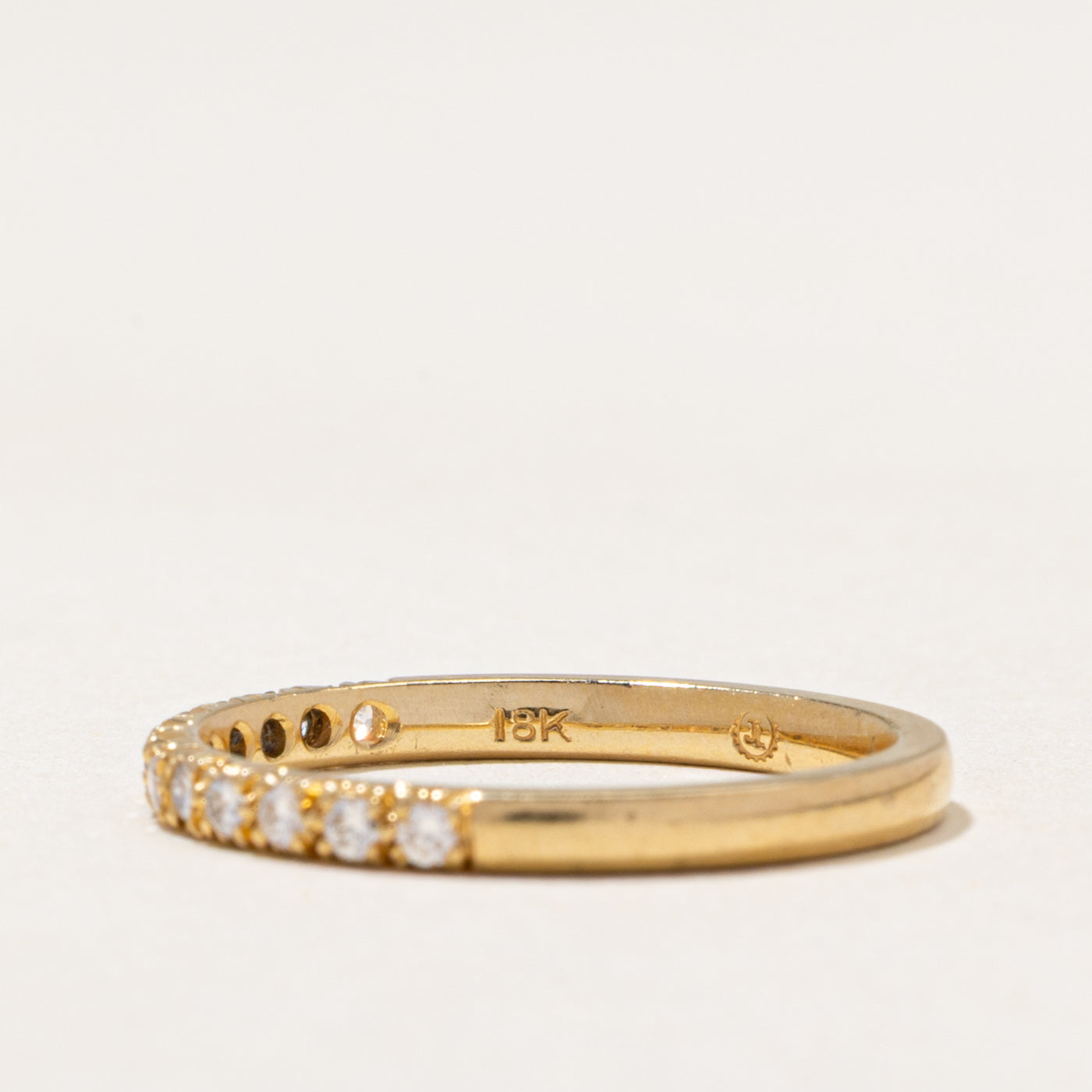 18k Semi Eternity Diamond Band | 0.22ctw | 2.00mm | SZ 6.25