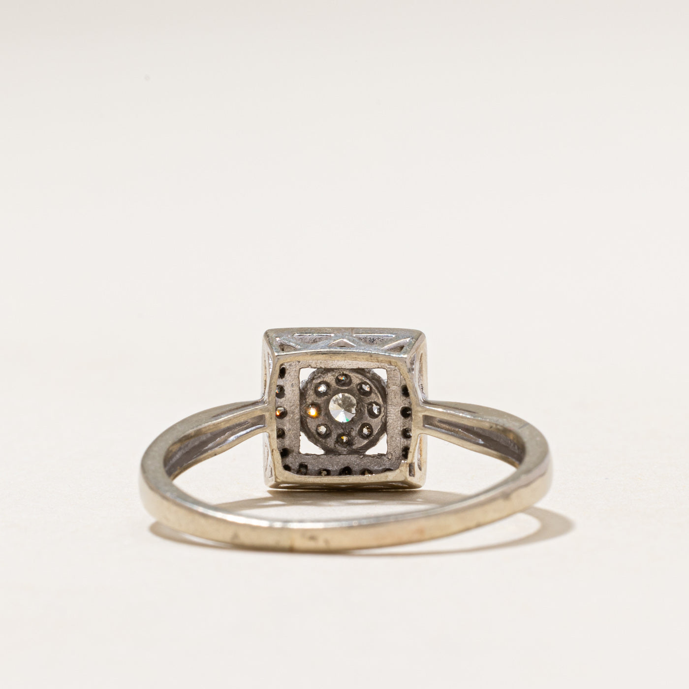 White Gold Double Halo Diamond Ring | 0.50ctw | SZ 9.75