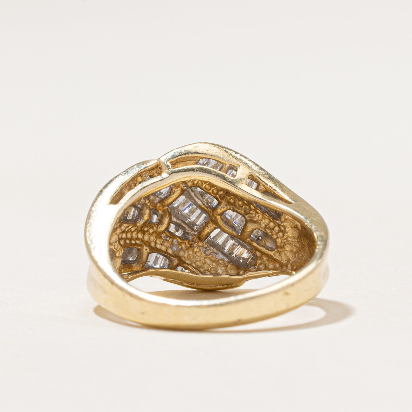 Diamond Waterfall Croissant Ring | 0.55ctw | SZ 6.75