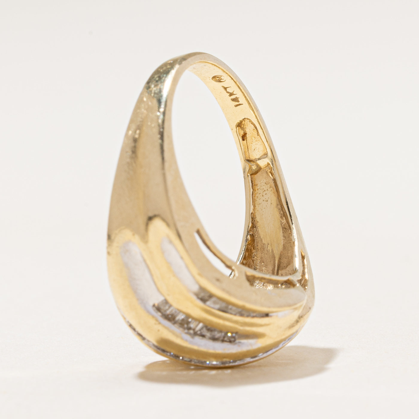 Diamond Waterfall Croissant Ring | 0.55ctw | SZ 6.75