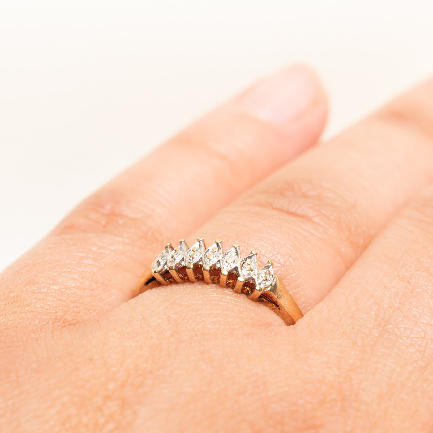 10k Diamond Marquise Design Ring | 0.04ctw | SZ 6.5