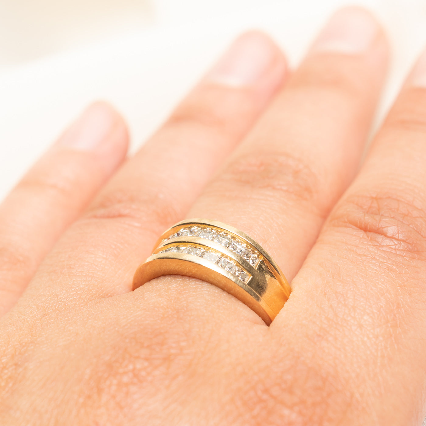 Channel Set Double Row Diamond Ring | 1.20ctw | SZ 10