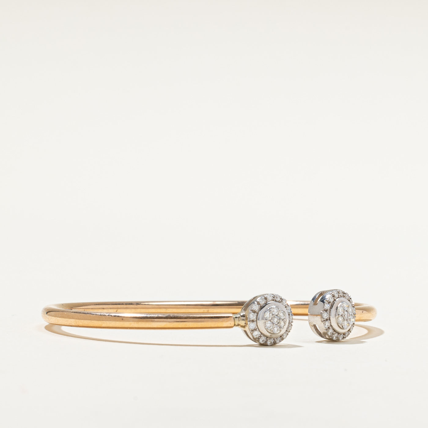 Diamond Halo Open Bangle | 0.42ctw | 7"