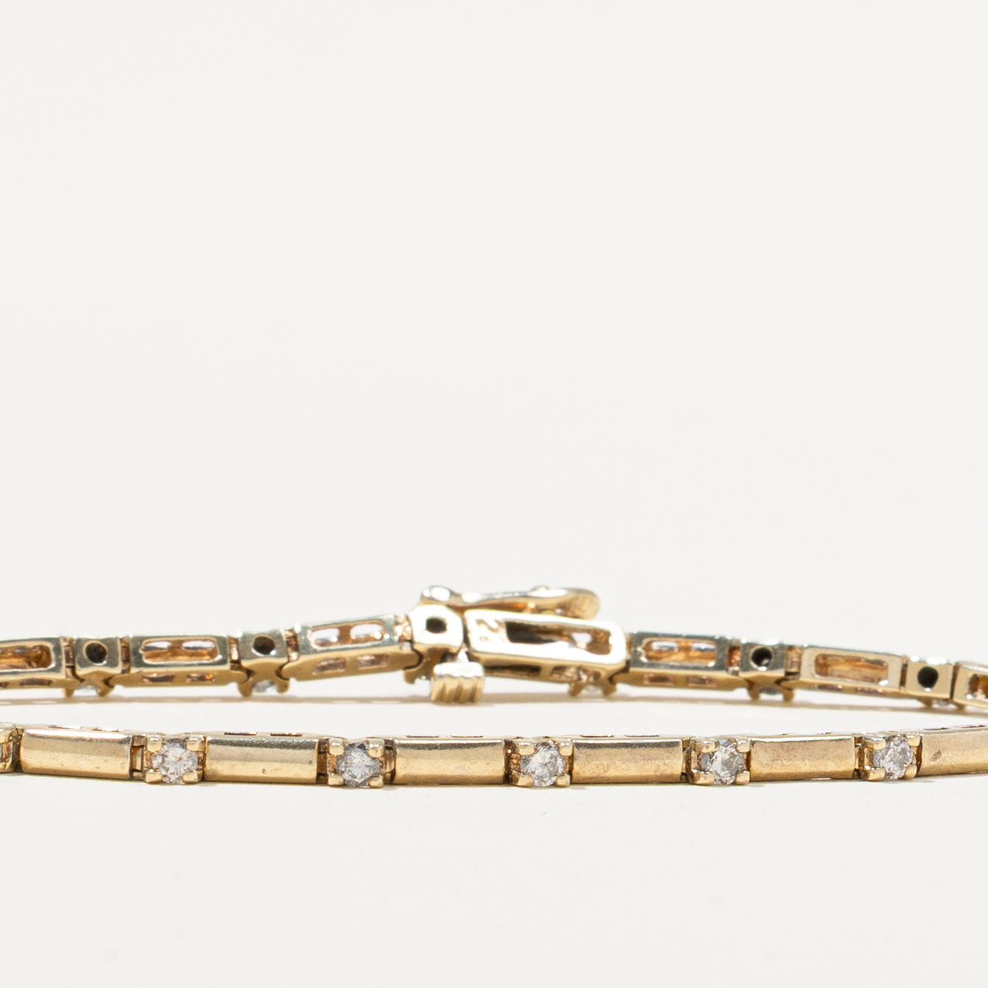 Diamond Bar Link Bracelet | 0.95ctw | 7"
