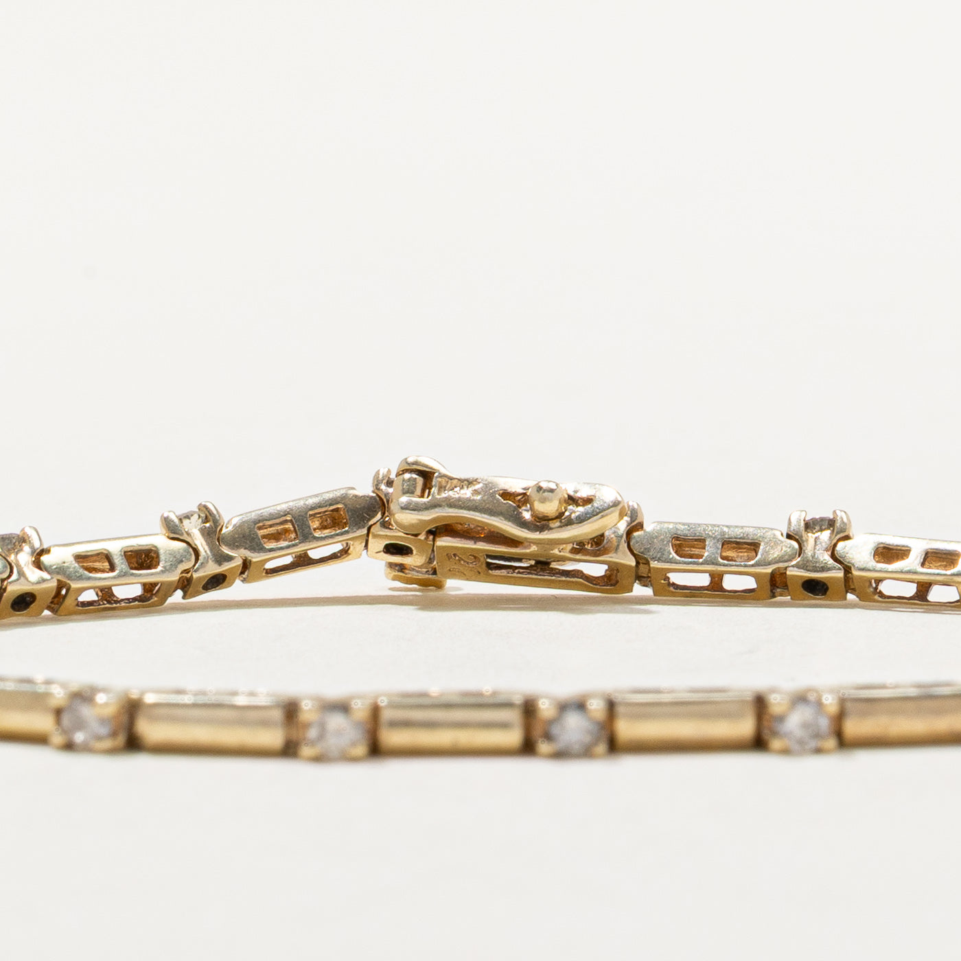 Diamond Bar Link Bracelet | 0.95ctw | 7"