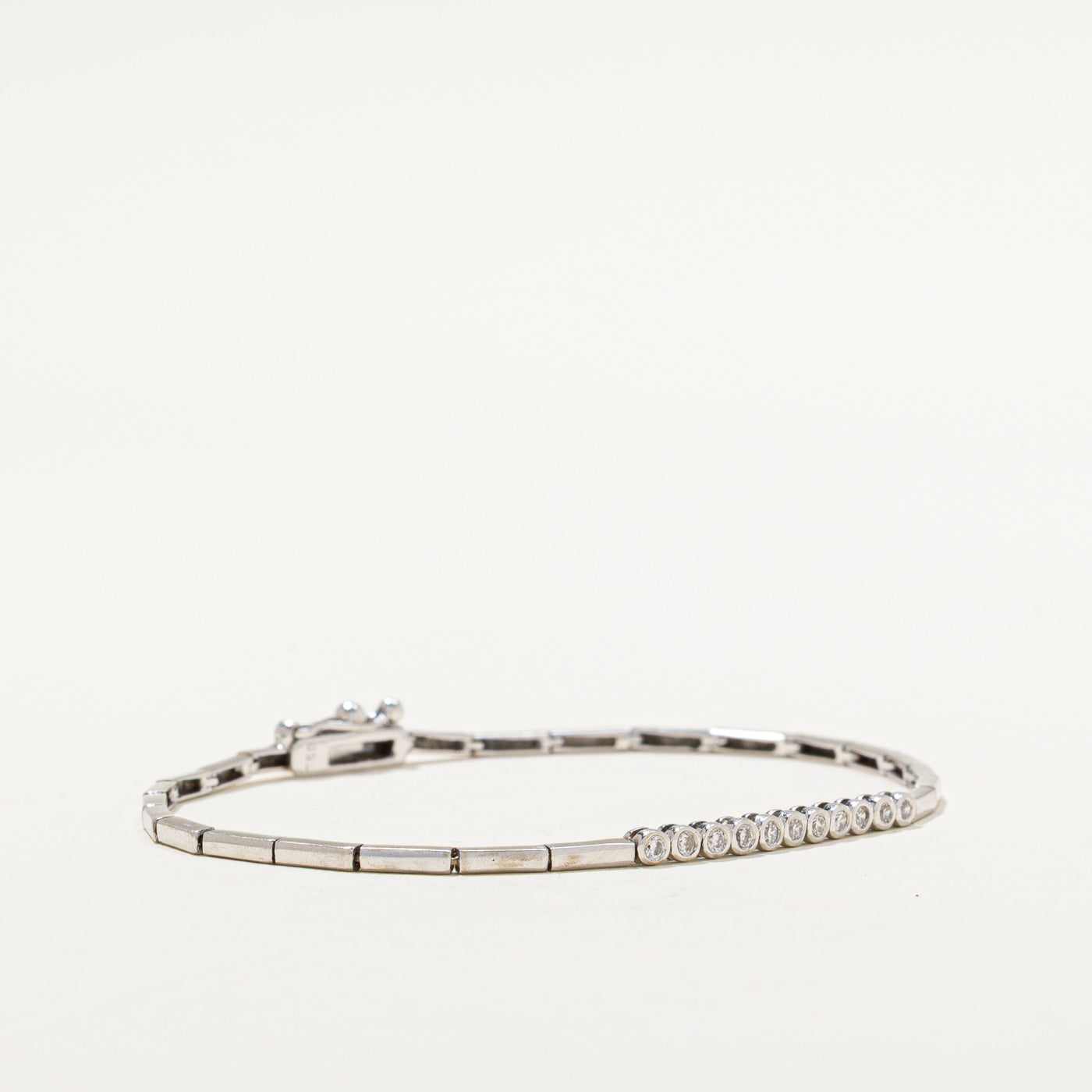 Bezel Set Diamond Bracelet | 0.22ctw | 7.5"