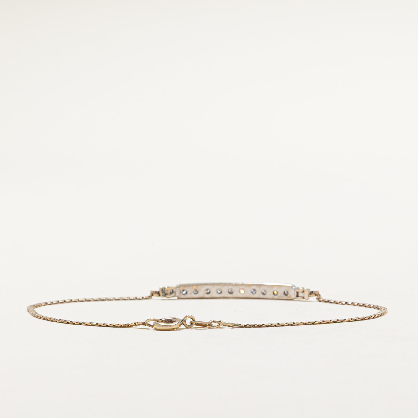 Diamond Bar Bracelet | 0.12ctw | 7"