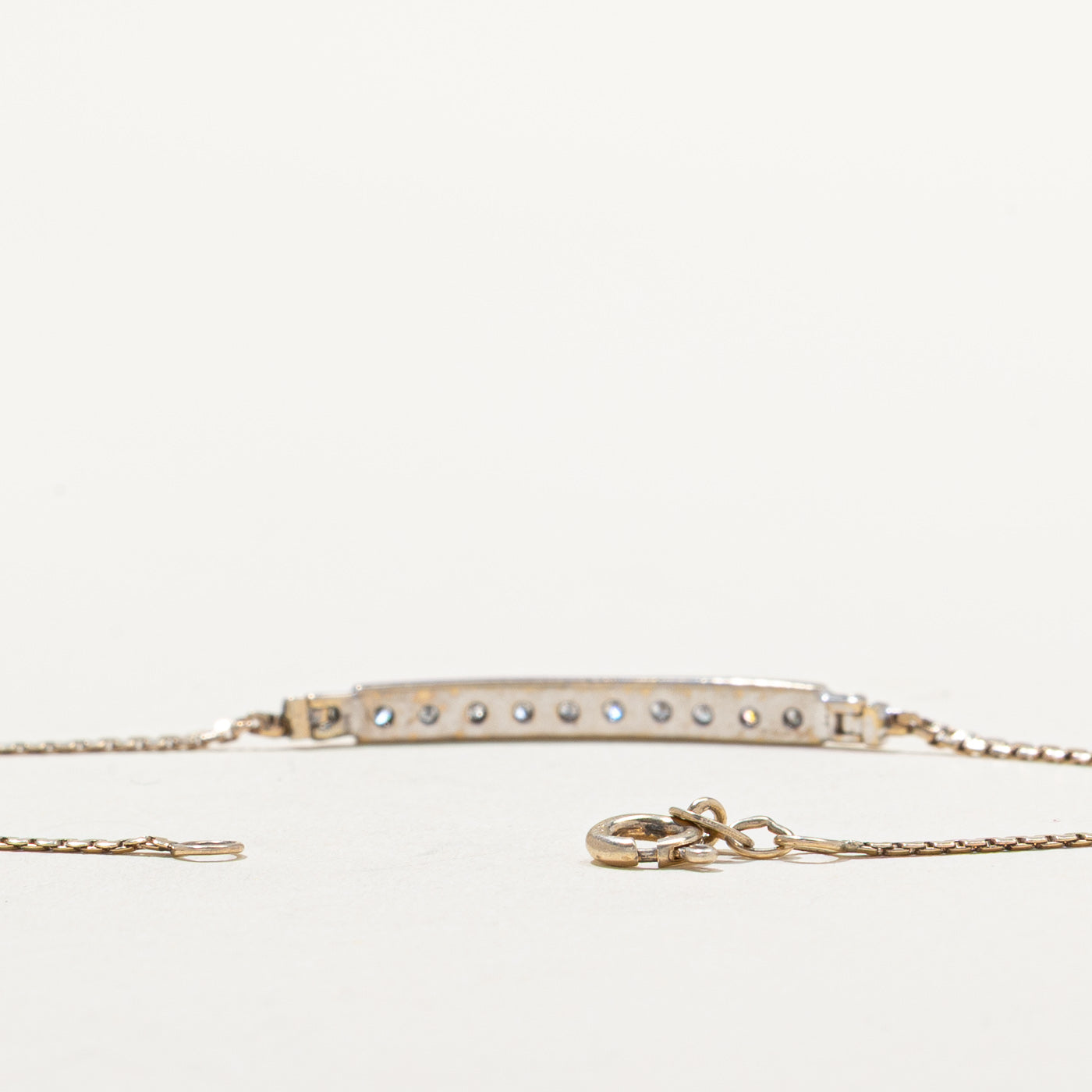 Diamond Bar Bracelet | 0.12ctw | 7"