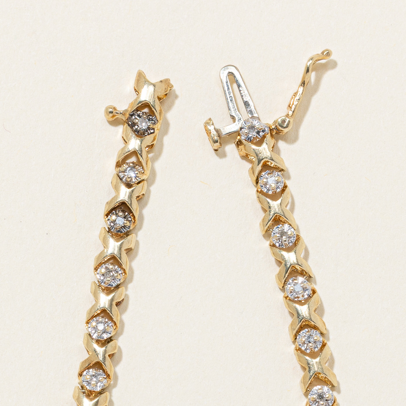 Illusion Set Diamond Tennis Bracelet | 0.20ctw | 7"