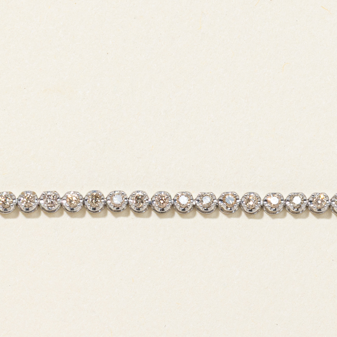 Bracelet tennis serti de diamants illusion | 1,00 ct | 17,8 cm