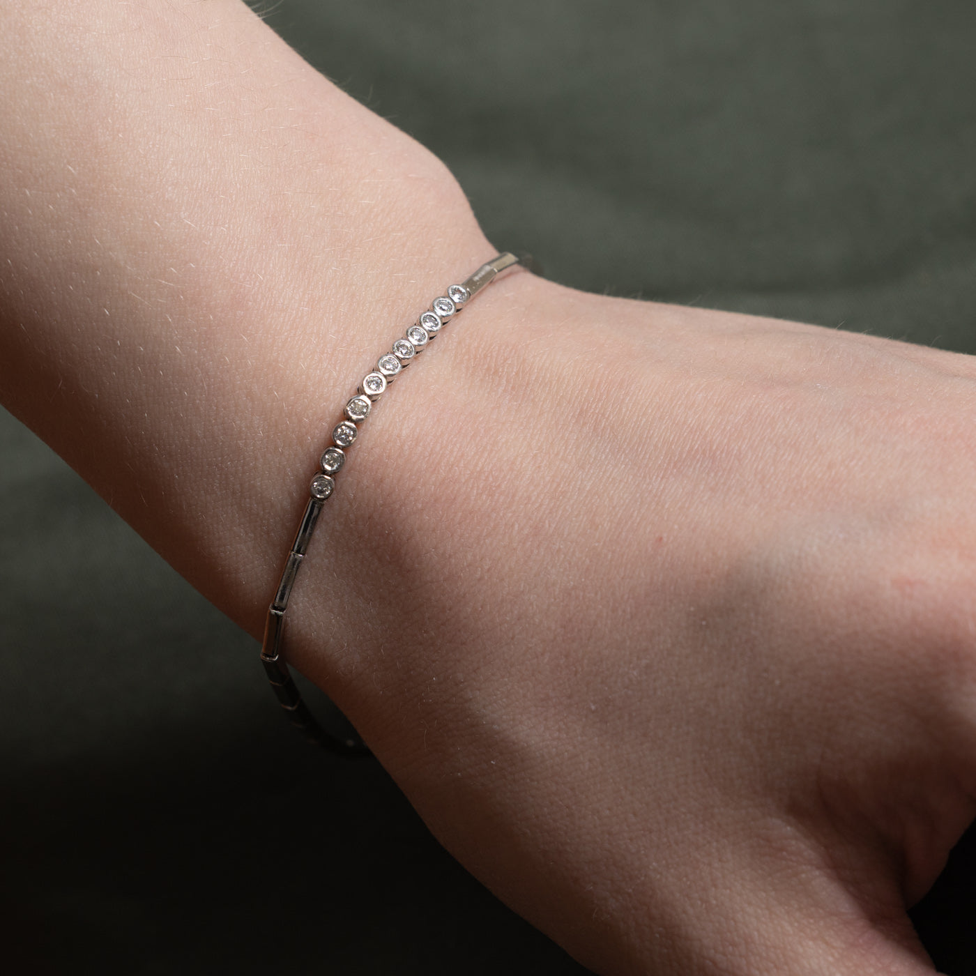 Bezel Set Diamond Bracelet | 0.22ctw | 7.5"