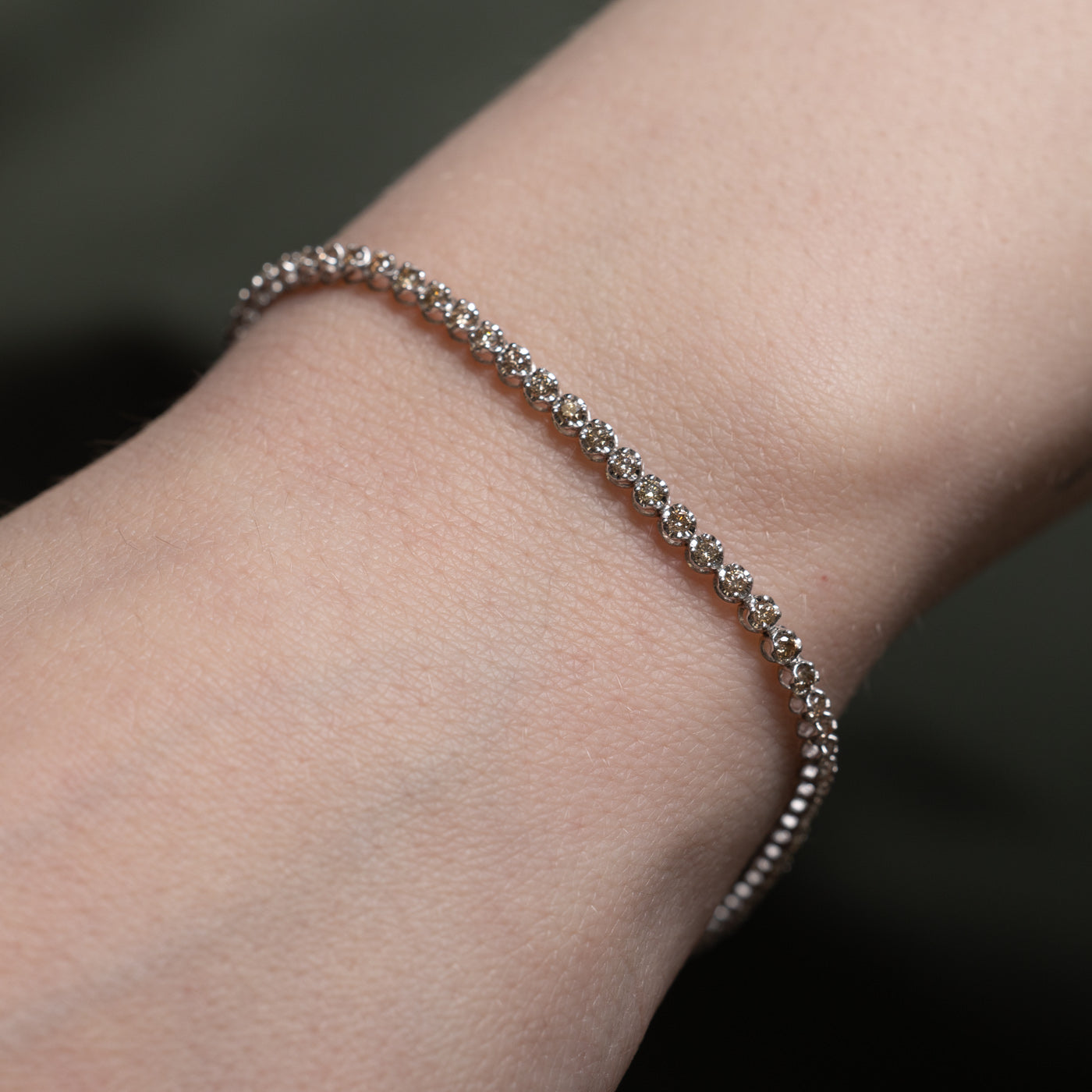 Bracelet tennis serti de diamants illusion | 1,00 ct | 17,8 cm