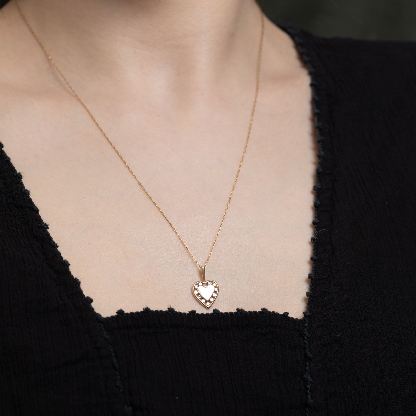 Collier pendentif cœur en diamant | 0,25 ct | 51 cm