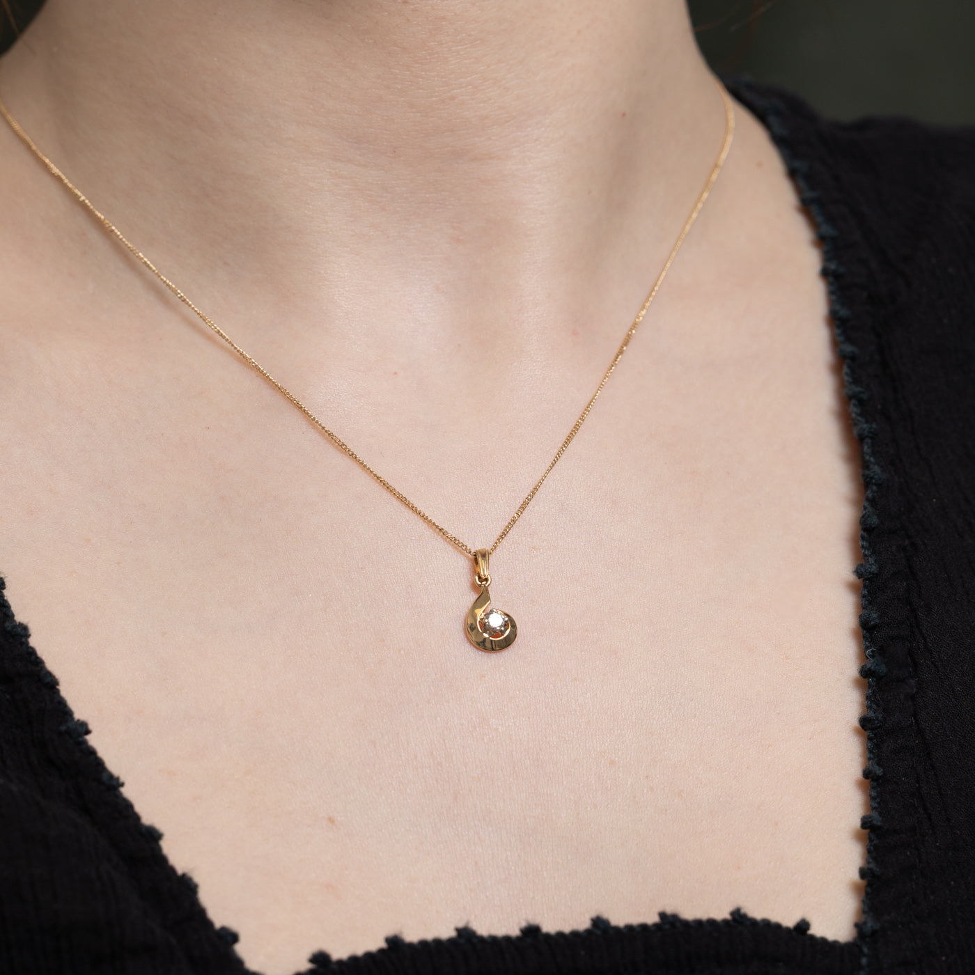 Diamond Pendant Necklace | 0.11ct | 17"