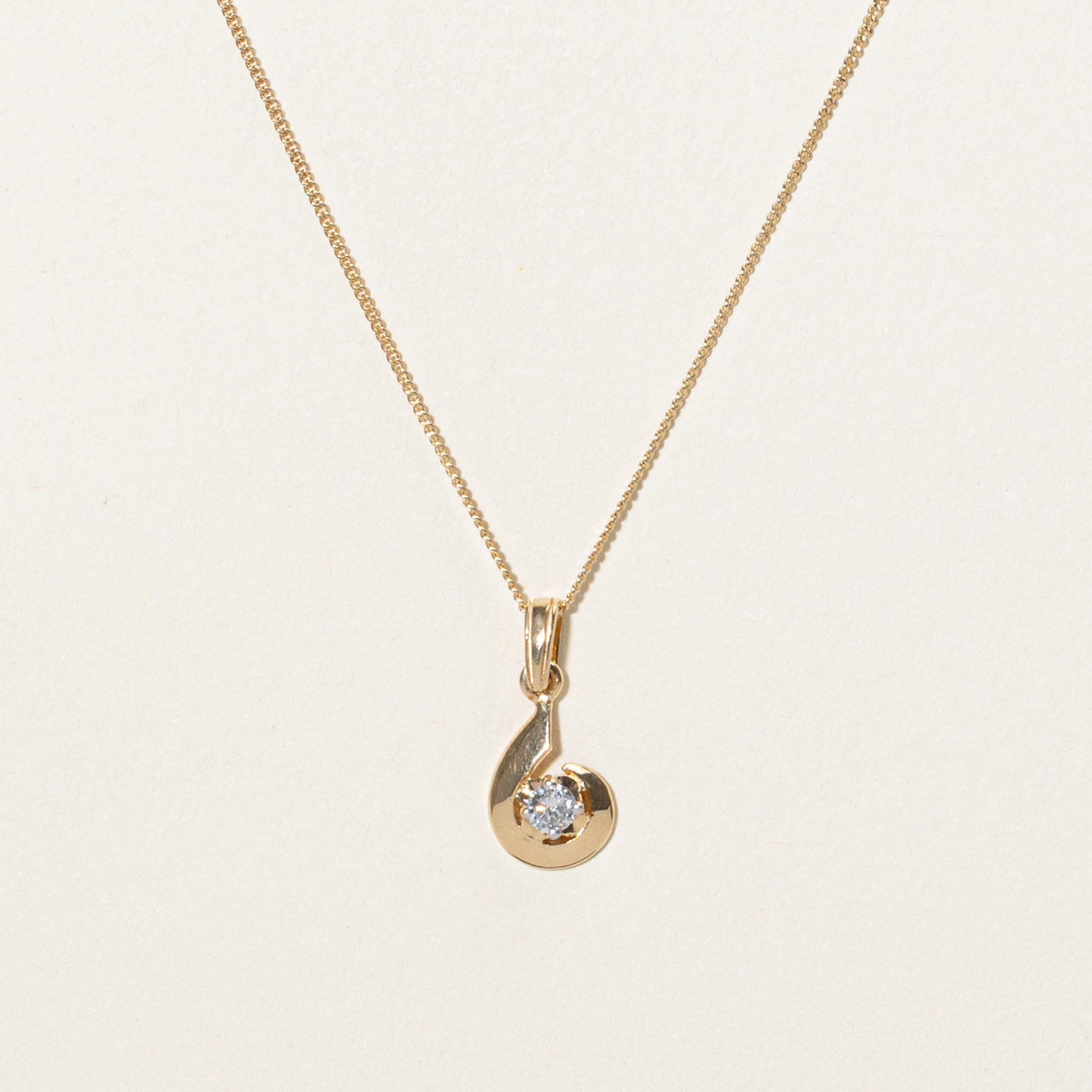 Diamond Pendant Necklace | 0.11ct | 17"