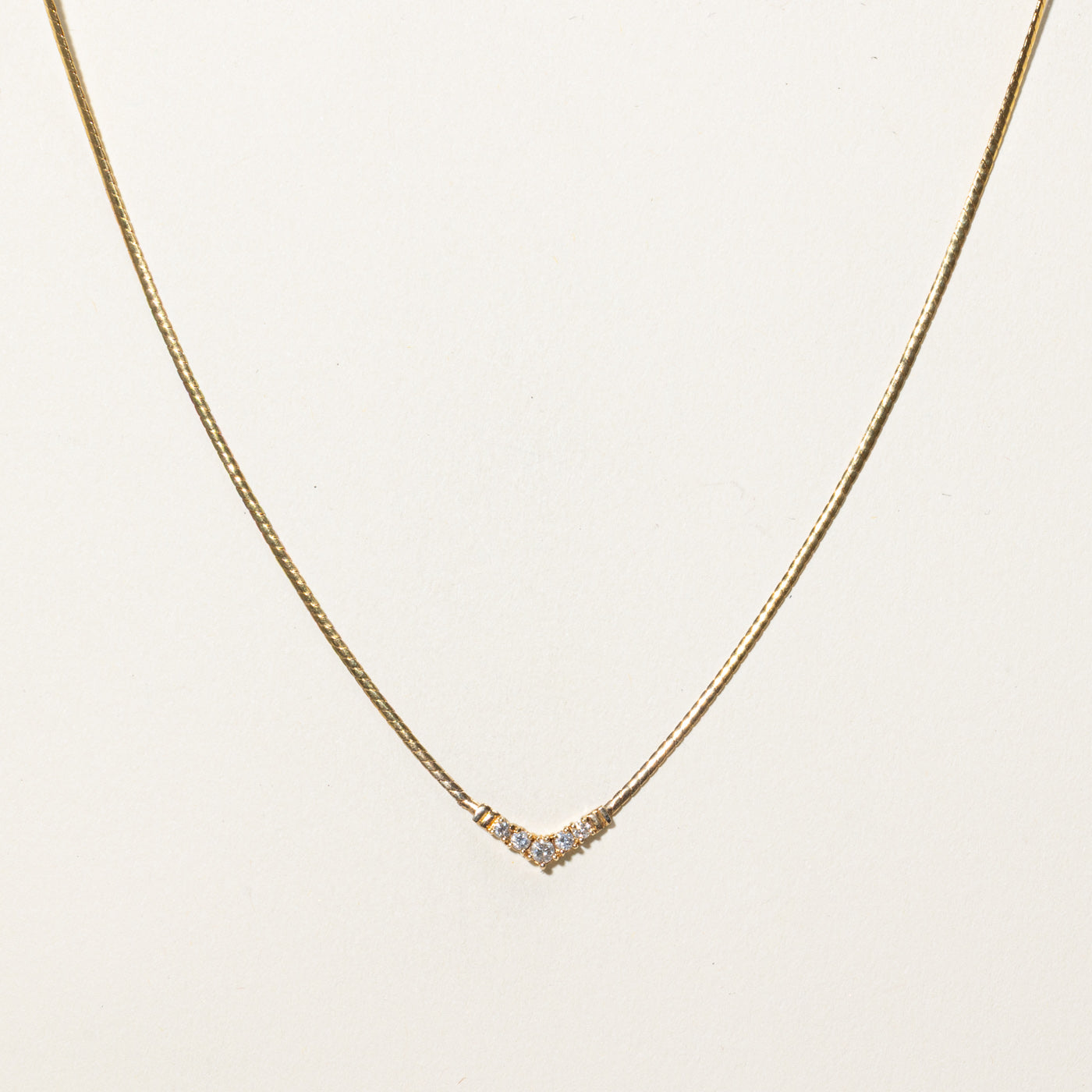 Diamond Chevron Necklace | 0.22ctw | 16"