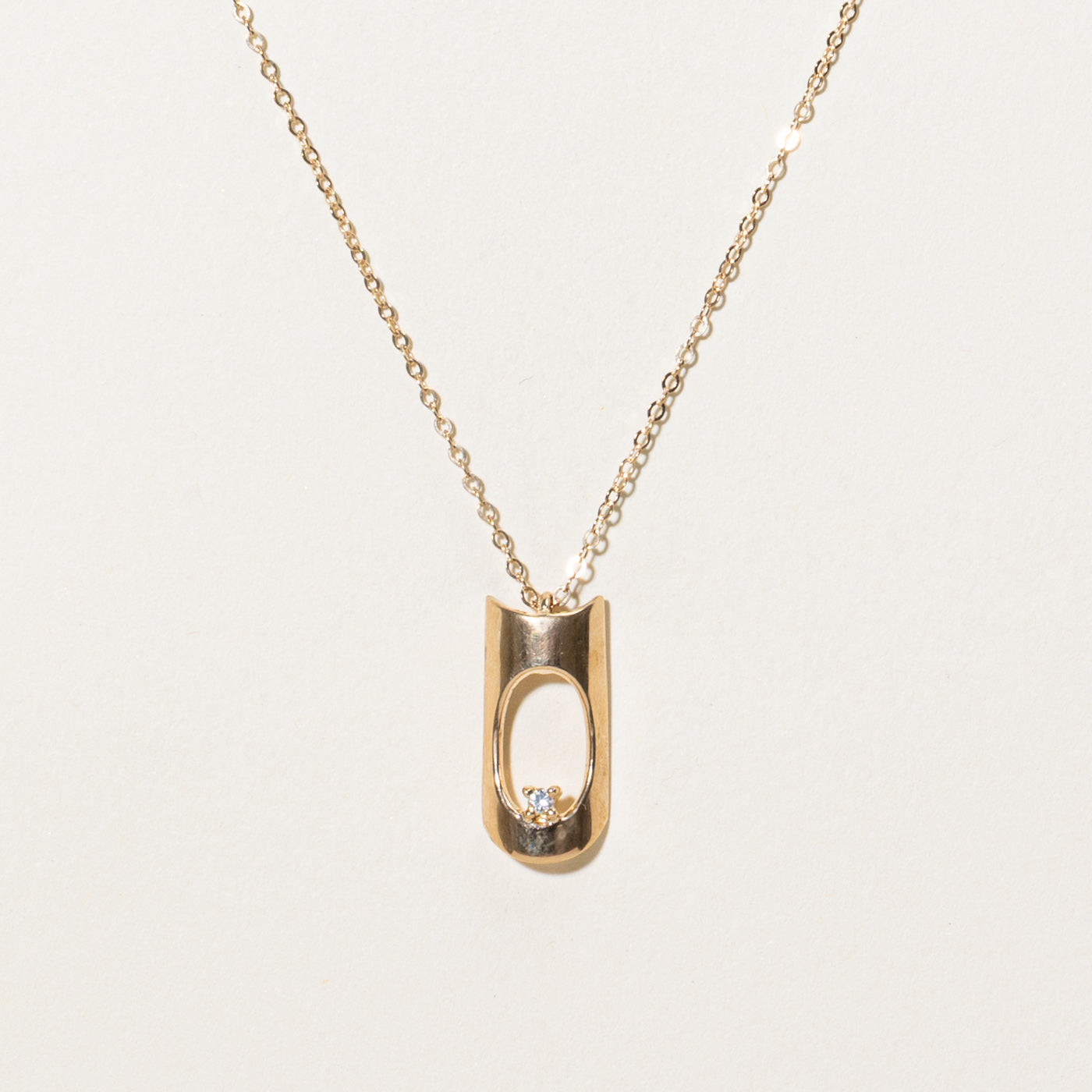 Diamond Open Pendant Necklace | 0.04ct | 16"