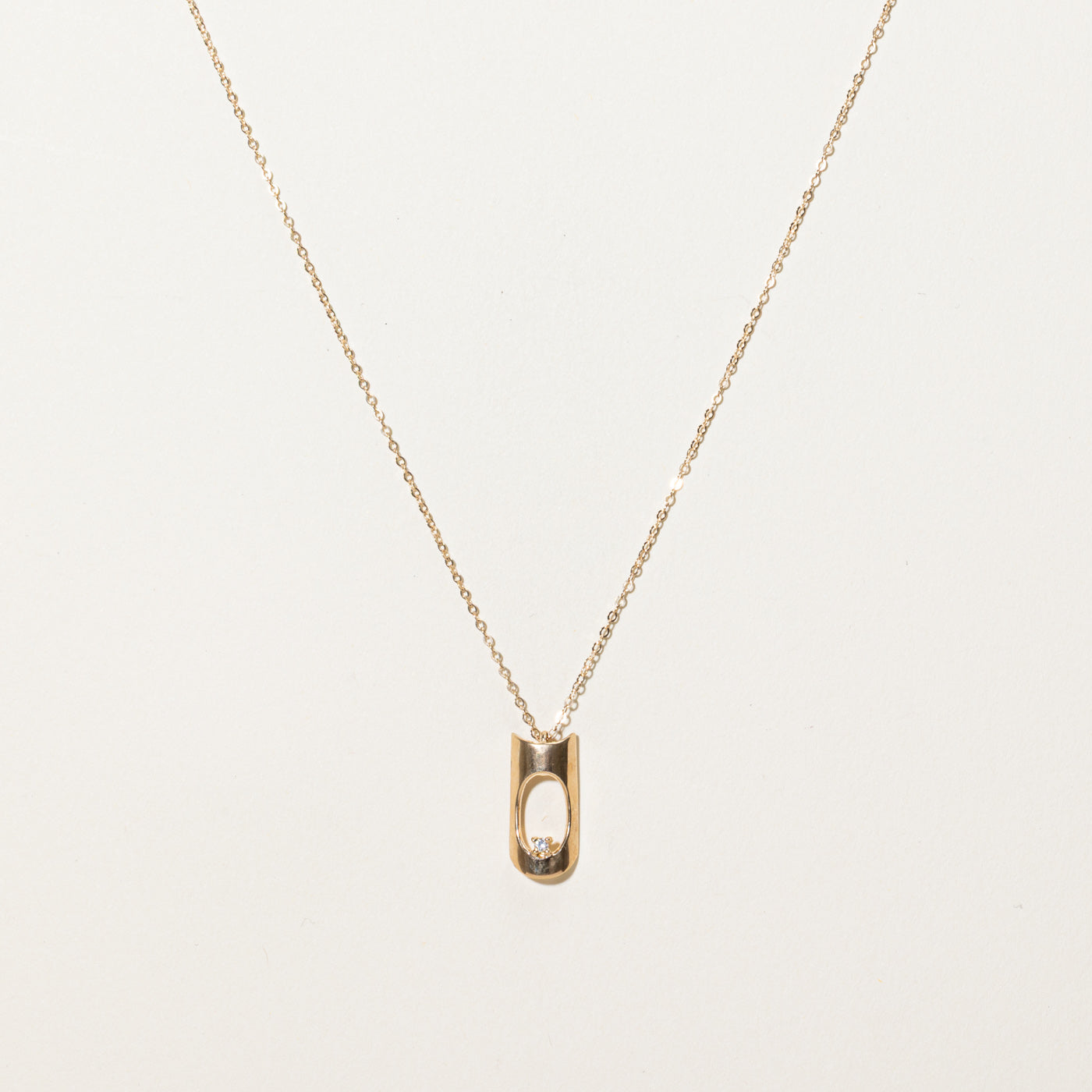 Diamond Open Pendant Necklace | 0.04ct | 16"