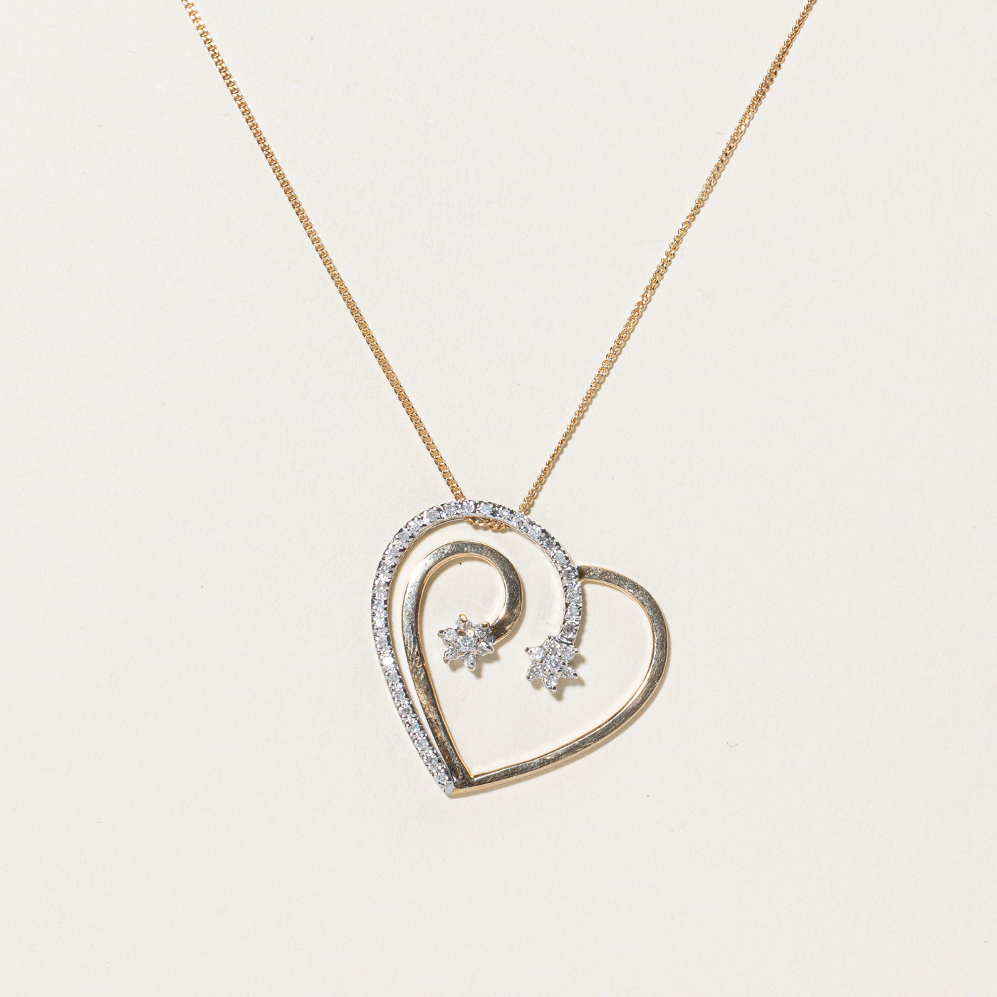 Diamond Heart Pendant Necklace | 0.25ctw | 18"
