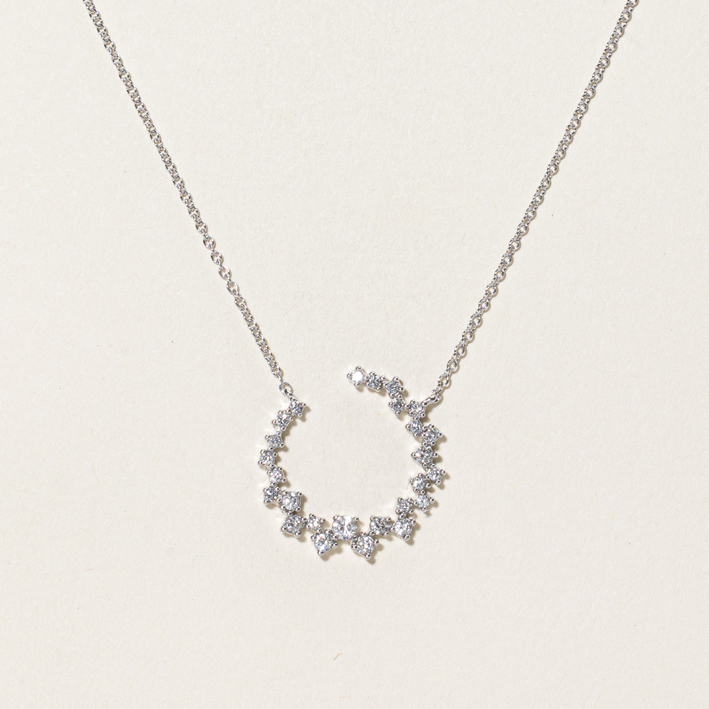 Diamond Open Circle Necklace | 0.33ctw | 18"