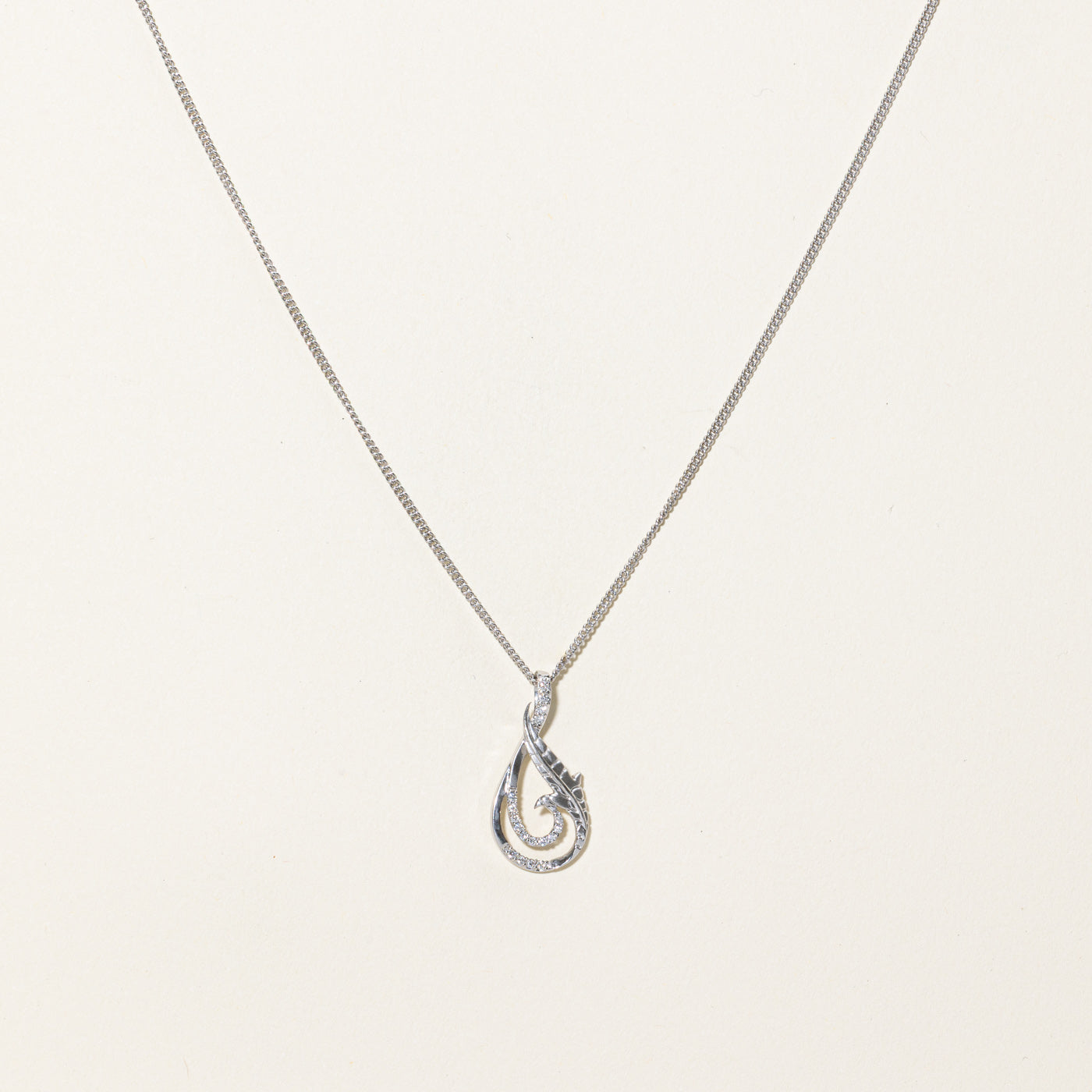 Diamond Drop Pendant Necklace | 0.13ctw | 16"
