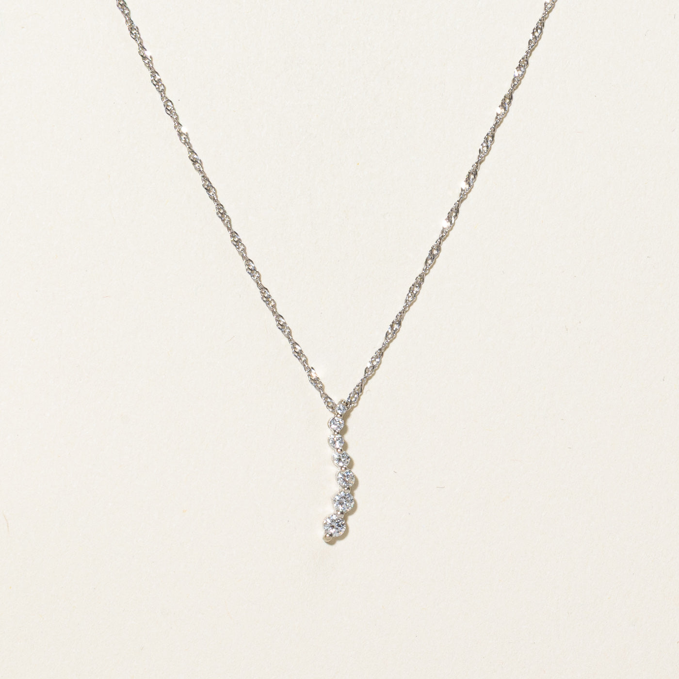 Diamond Wave Pendant Necklace | 0.23ctw | 18"